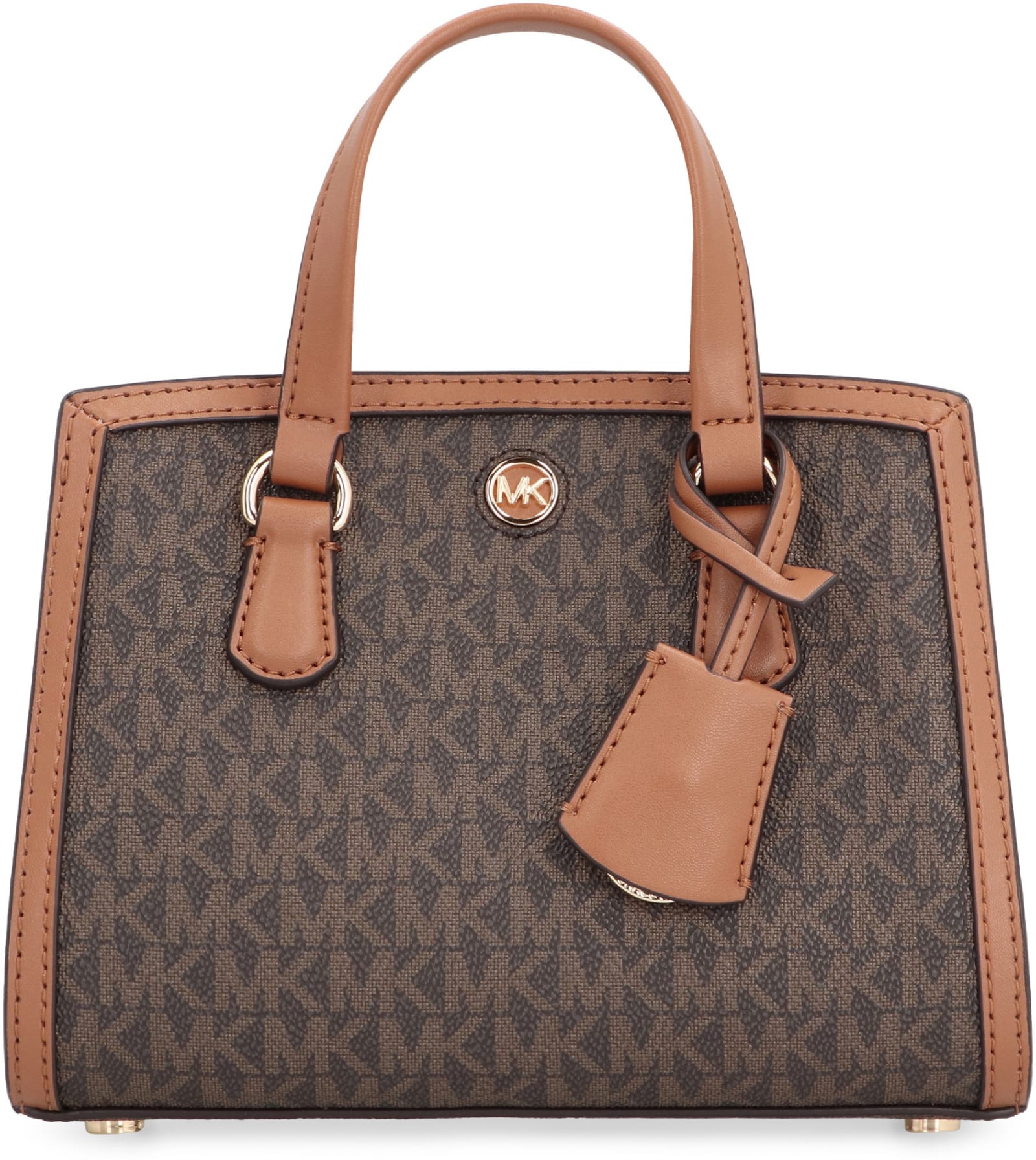 Shop Michael Michael Kors Chantal Mini Handbag In Brown