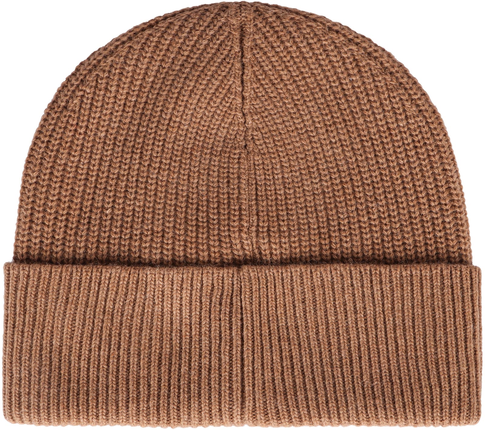 Dolce & Gabbana Ribbed Knit Beanie In Brown