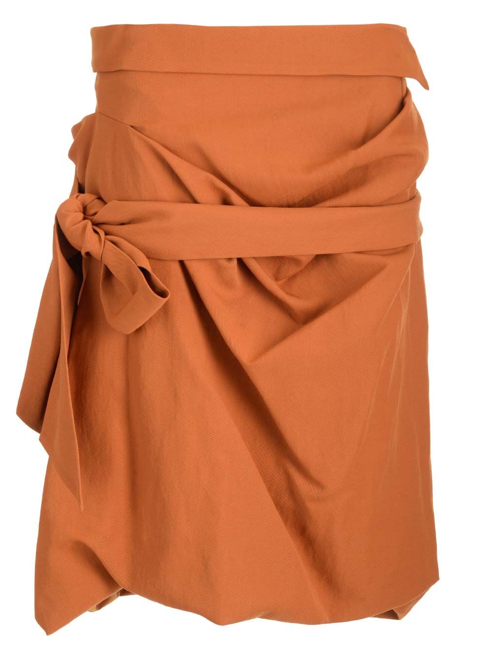 Shop Dries Van Noten Smith Midi Skirt In Orange