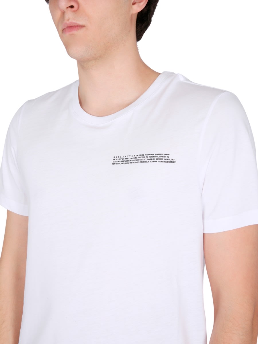 Ballantyne Jersey Crew Neck T-shirt In White