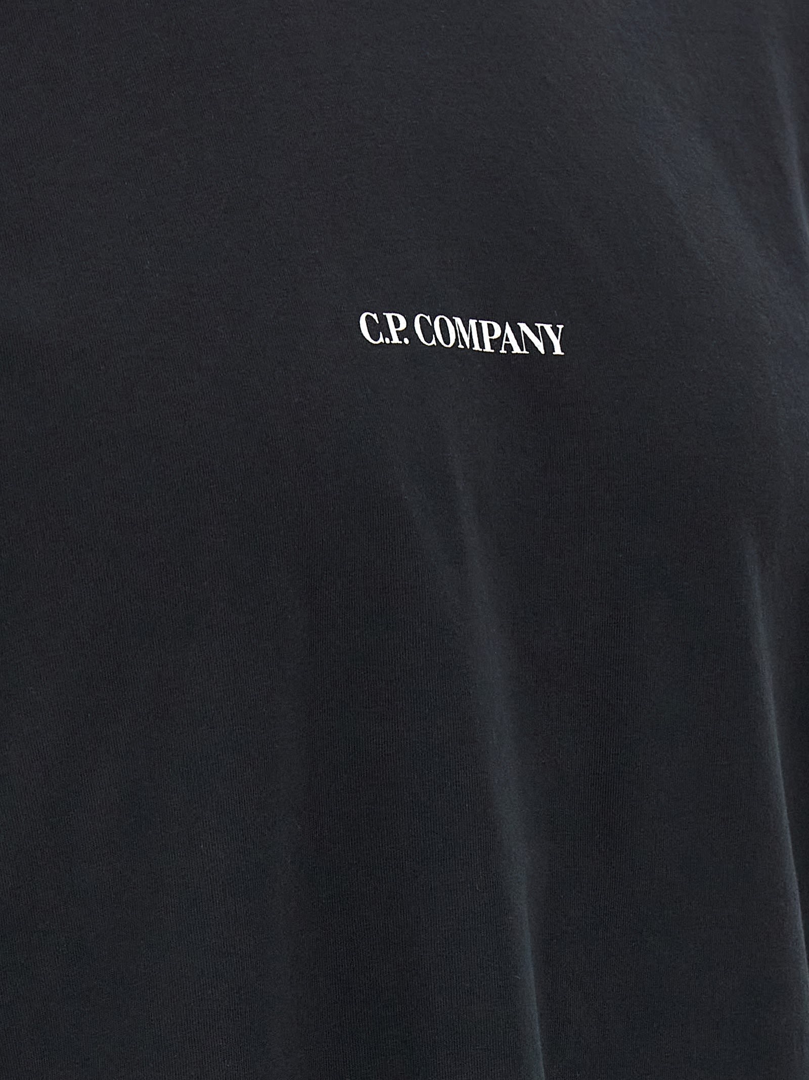 C.p. Company Logo T-shirt In Black