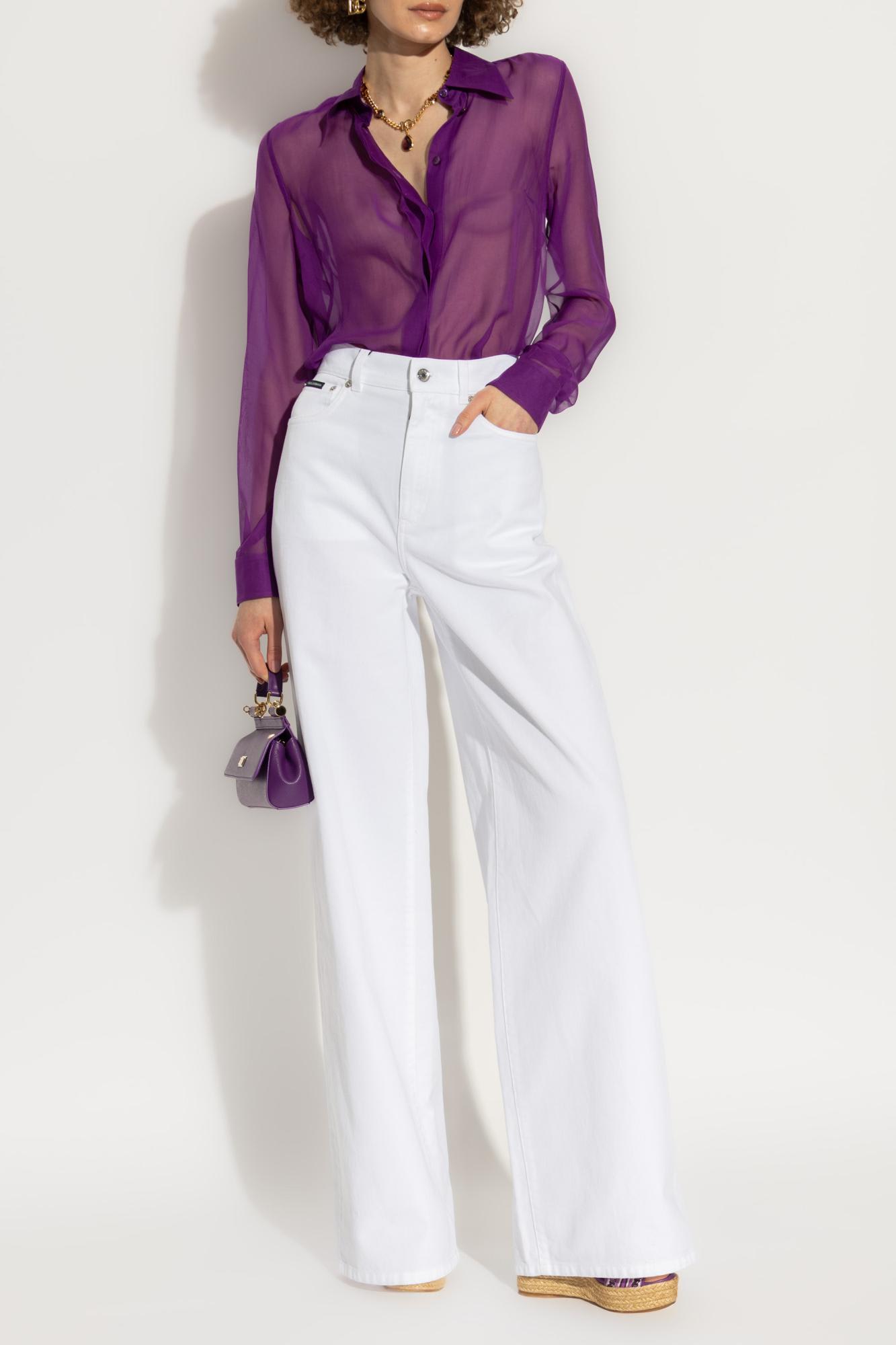 Dolce & Gabbana Cotton Trousers In White