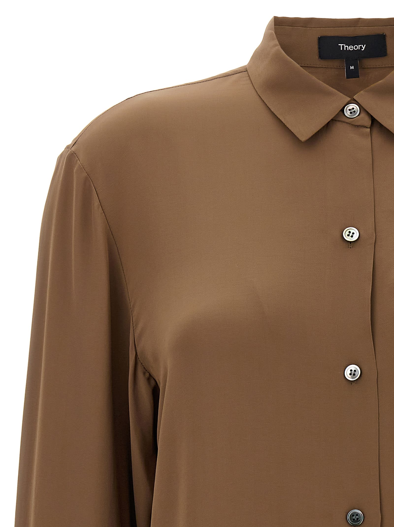 Shop Theory Os Shirt In Brown