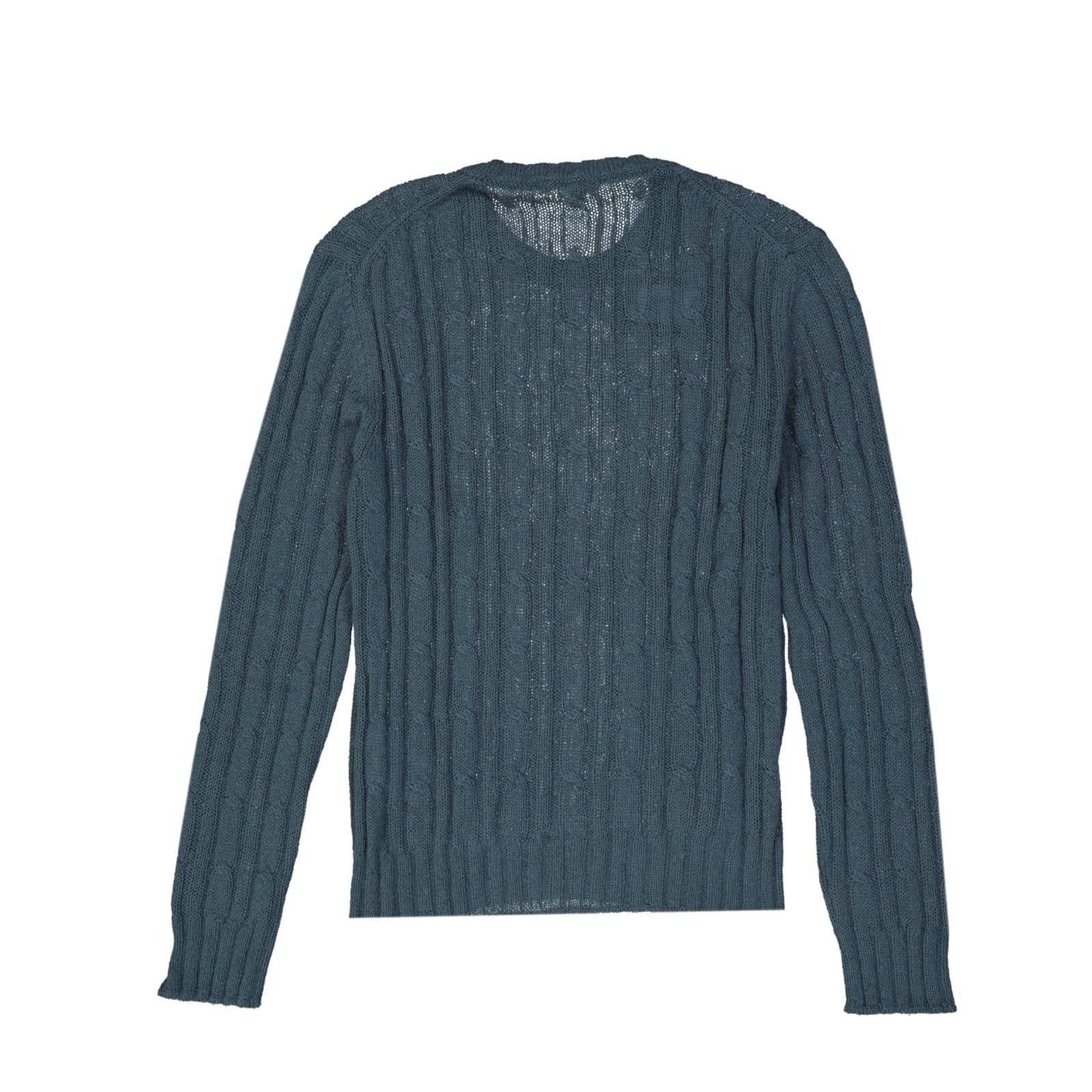 Shop Gucci Cable Knit Sweater In Green