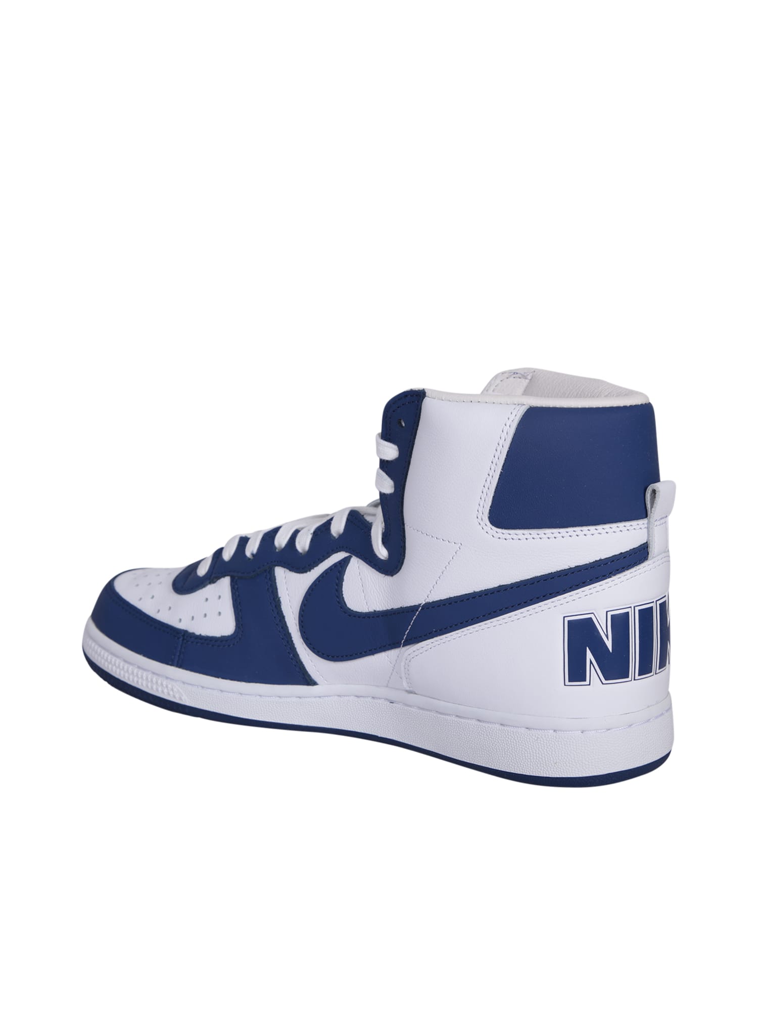 Shop Comme Des Garçons Homme Deux Sneakers High-top Nike Terminator White/blue
