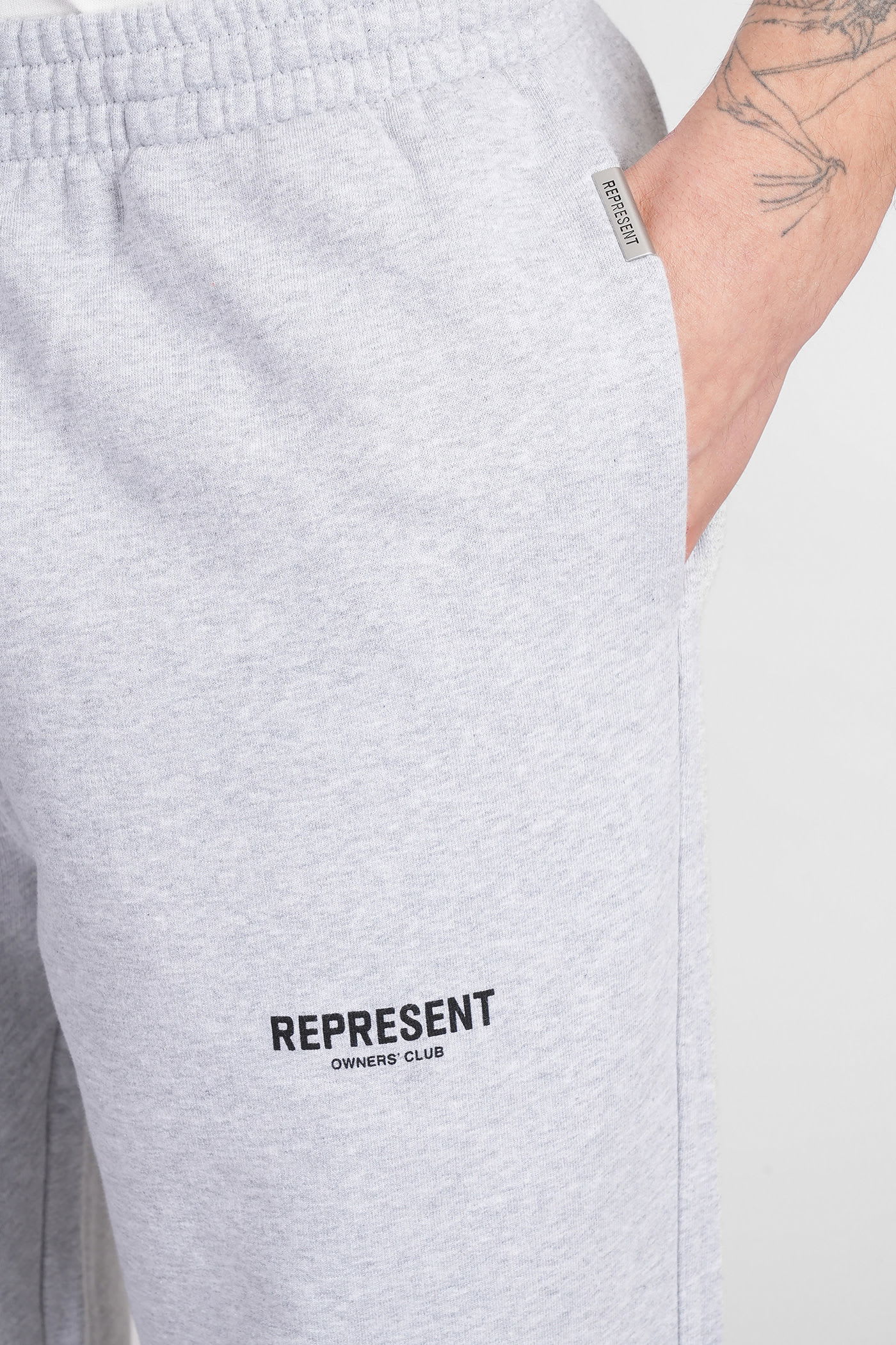 Represent Man Pants Light Grey Size Xl Cotton In Gray