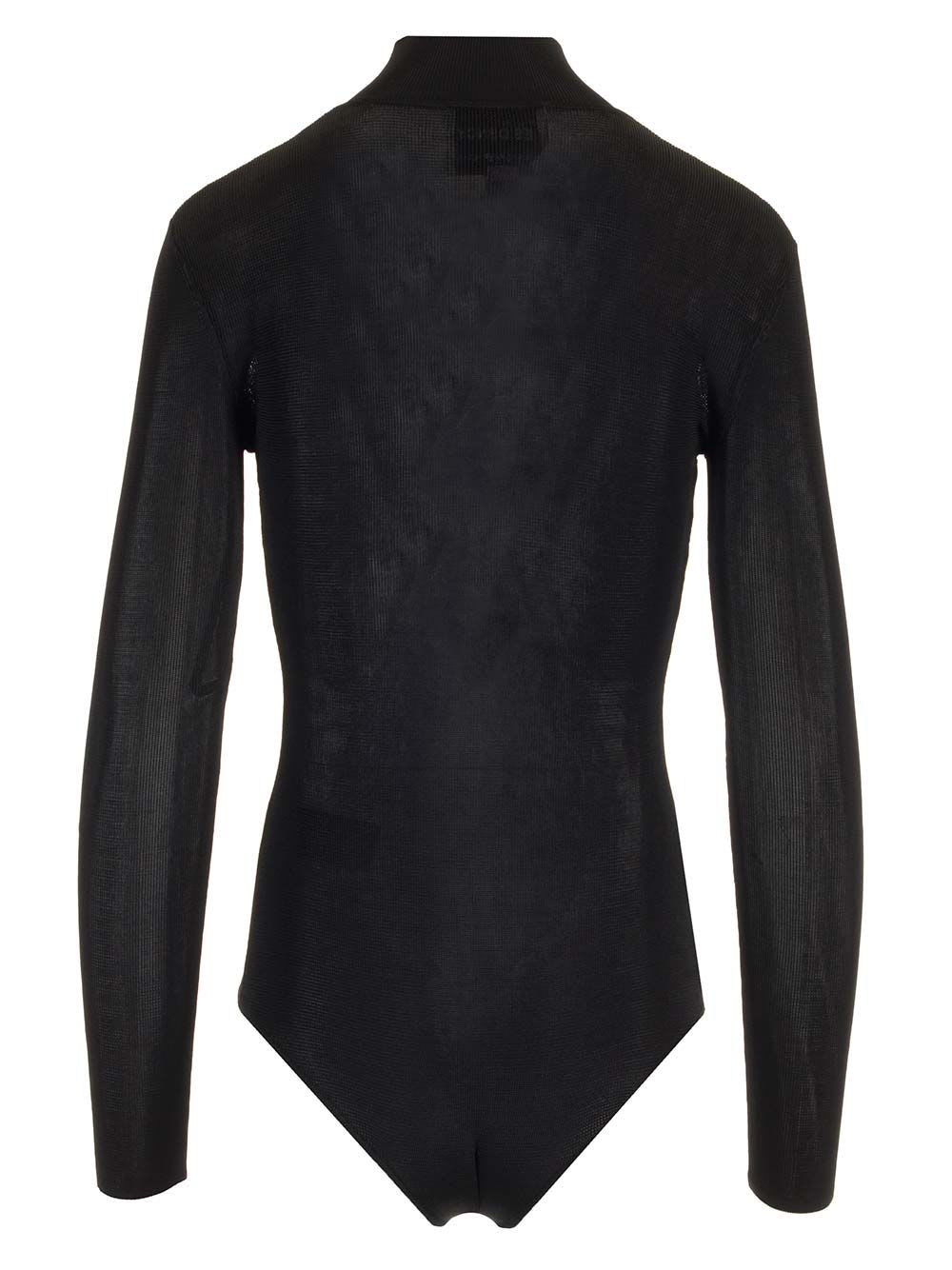 Self-portrait X Christopher Kane Lace-trimmed Cutout Bodysuit In Black