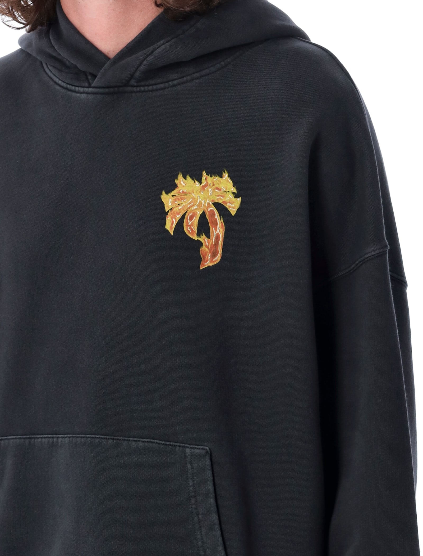 Shop Palm Angels Burning Palm Hoodie