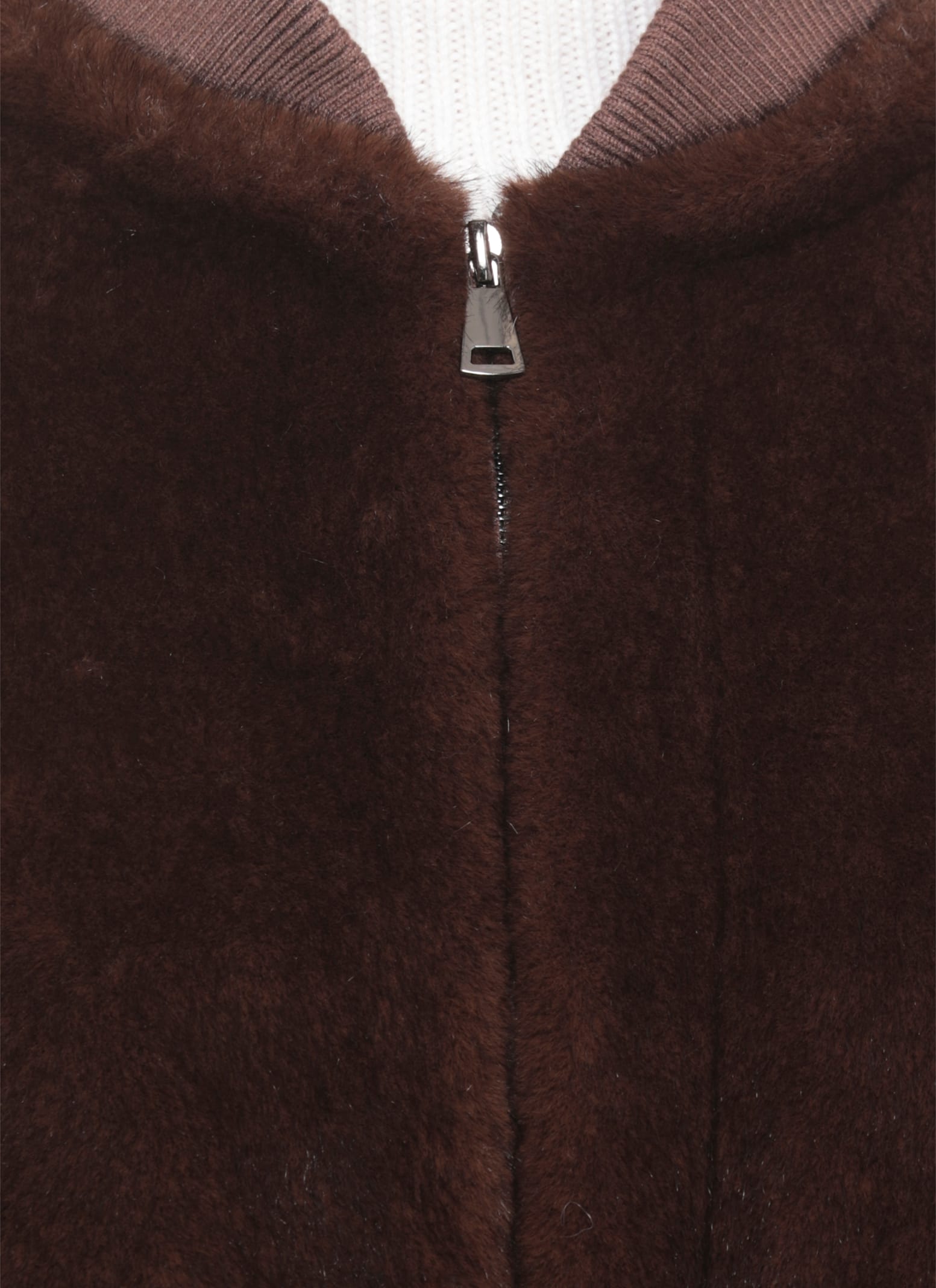 Valentini 1972 Synthetic Fur Coat In Brown