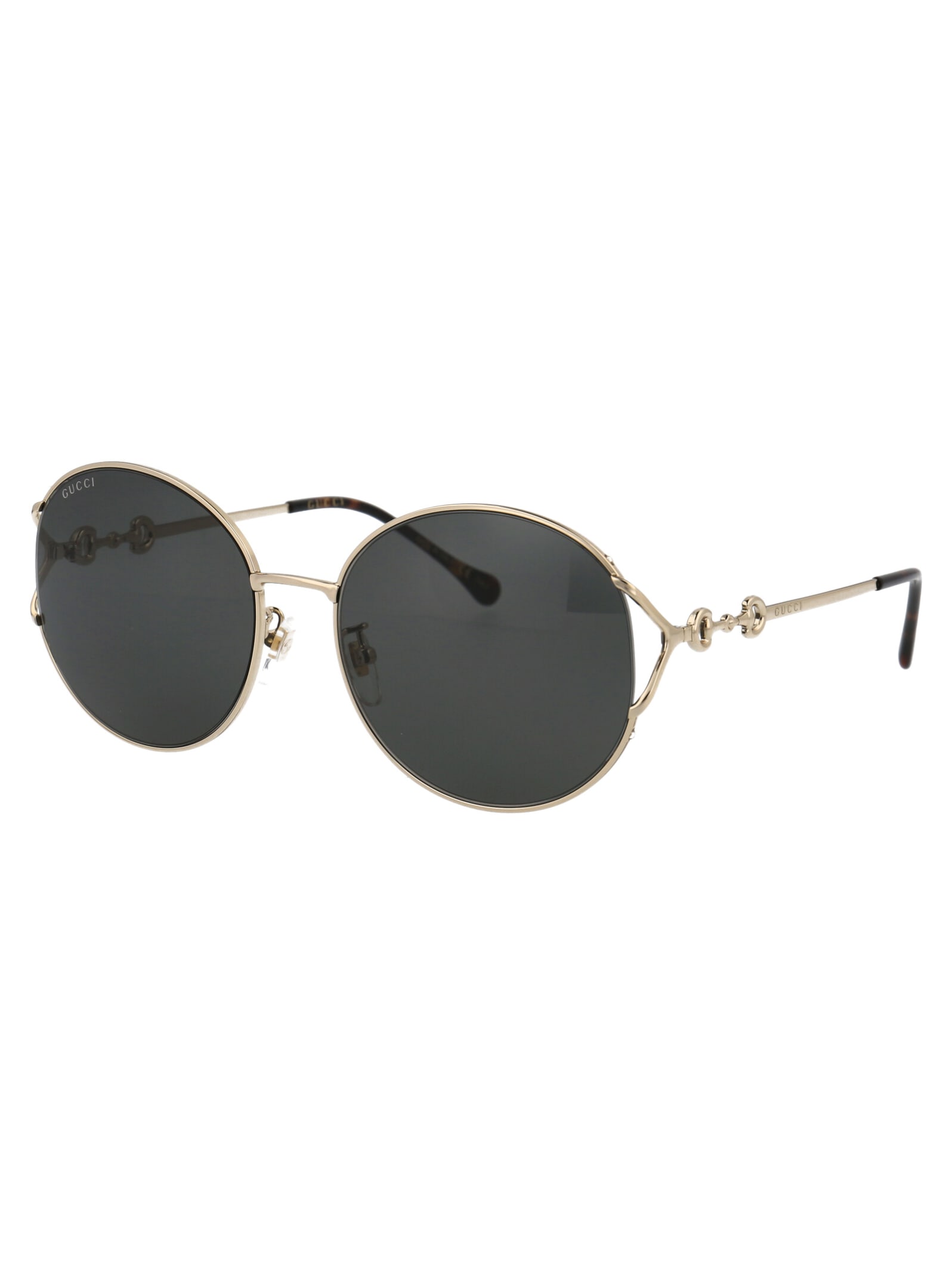 Shop Gucci Gg1017sk Sunglasses In 001 Gold Gold Grey