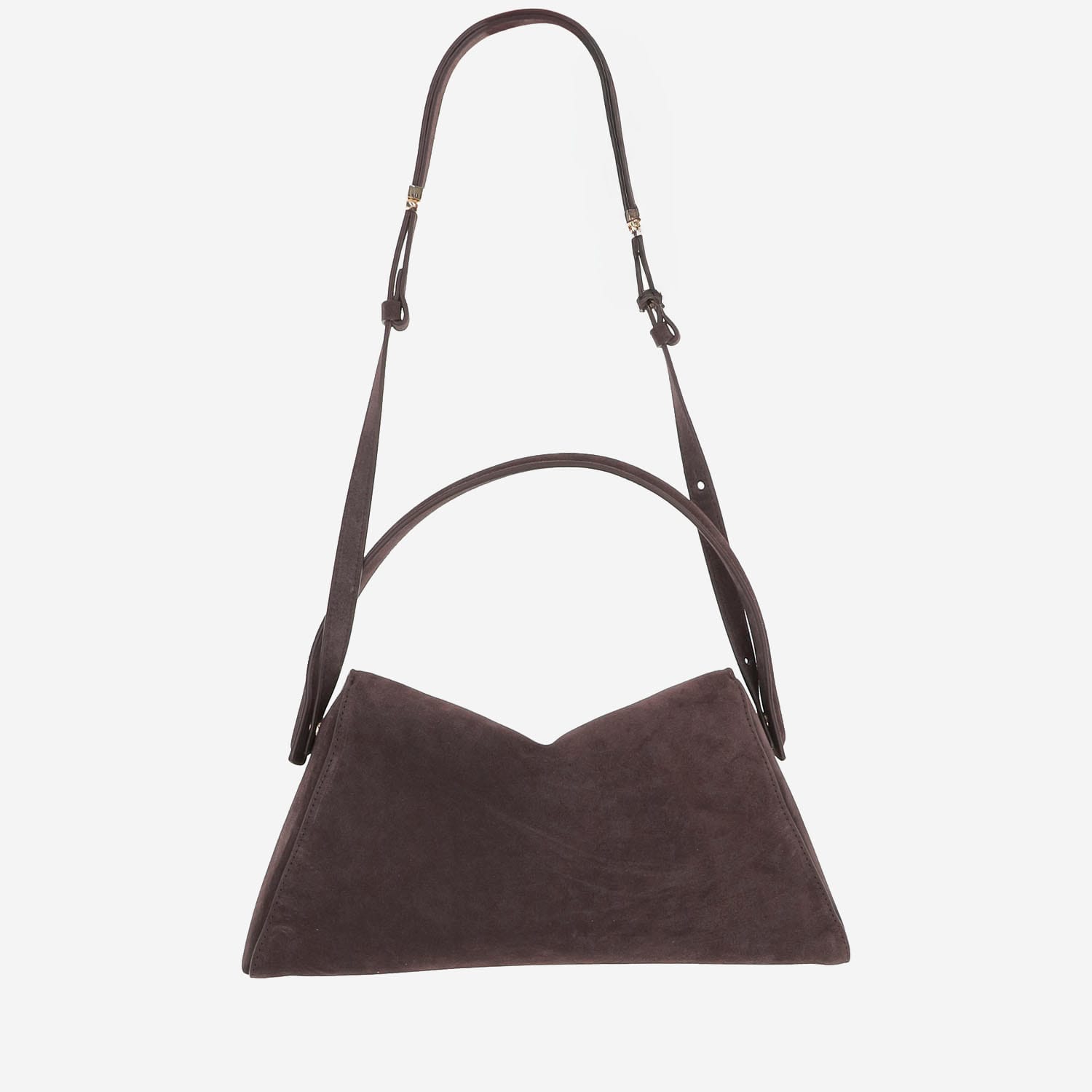Benedetta Bruzziches Large Elif Suede Bag In Brown