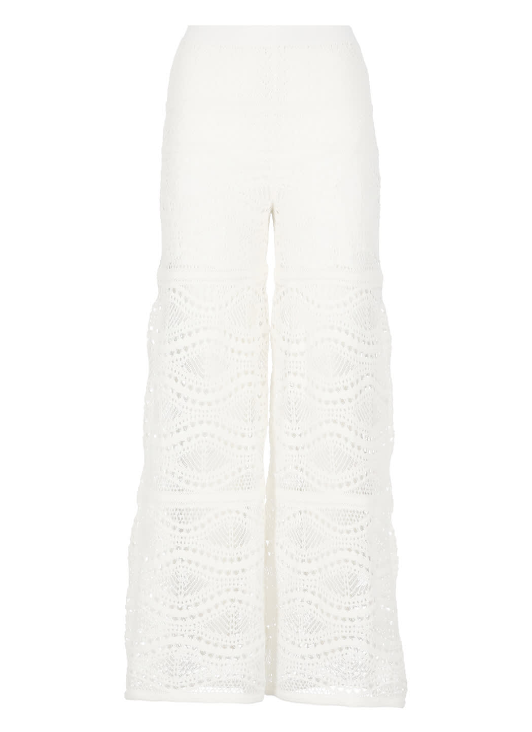 D.exterior Cotton Trousers In White