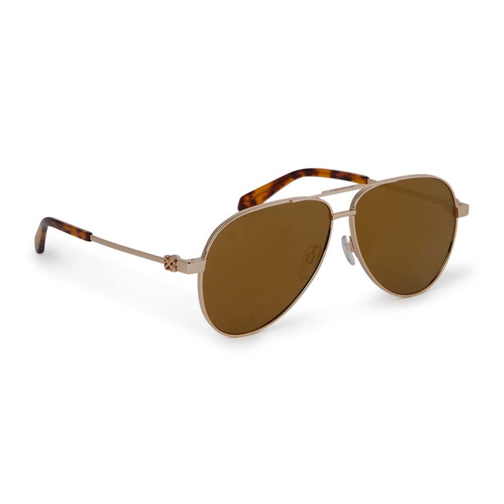 Shop Off-white Sunglasses In Oro/oro Specchiato