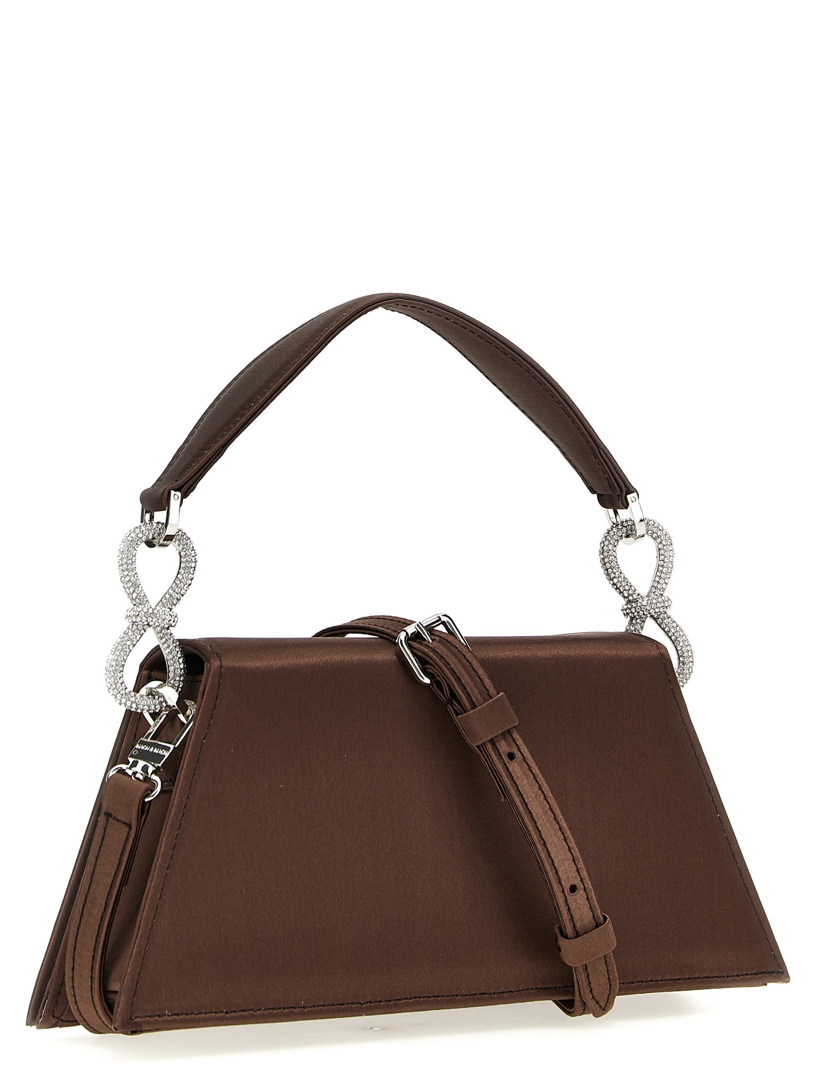 Shop Mach &amp; Mach Double Bow Handbag In Brown