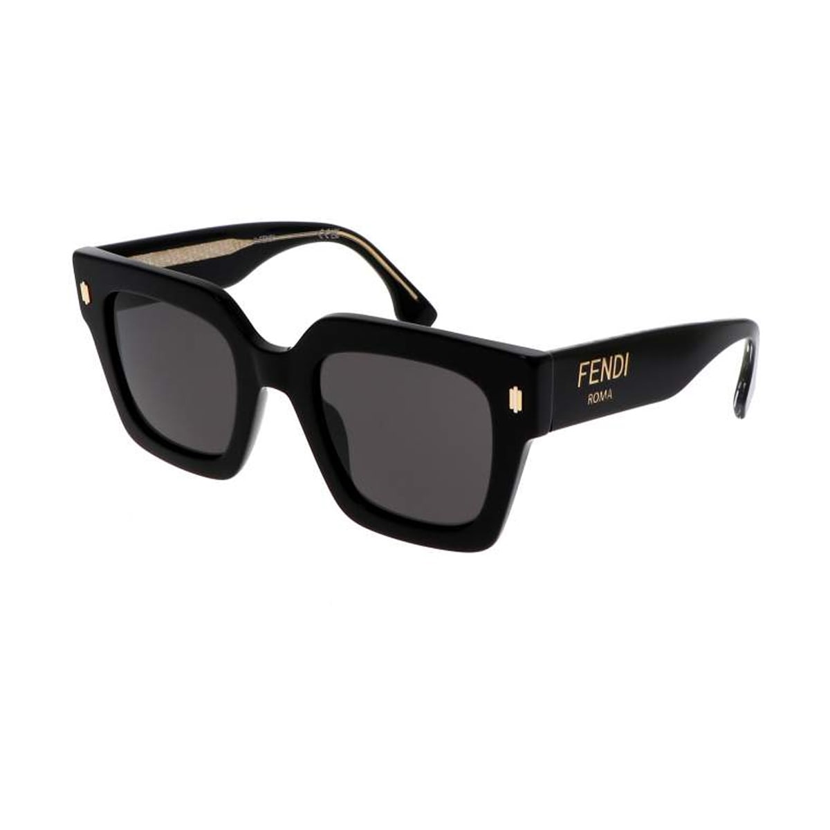 Fendi Fe40101i 55b Havana/serigrafato Sunglasses In 01a - Black