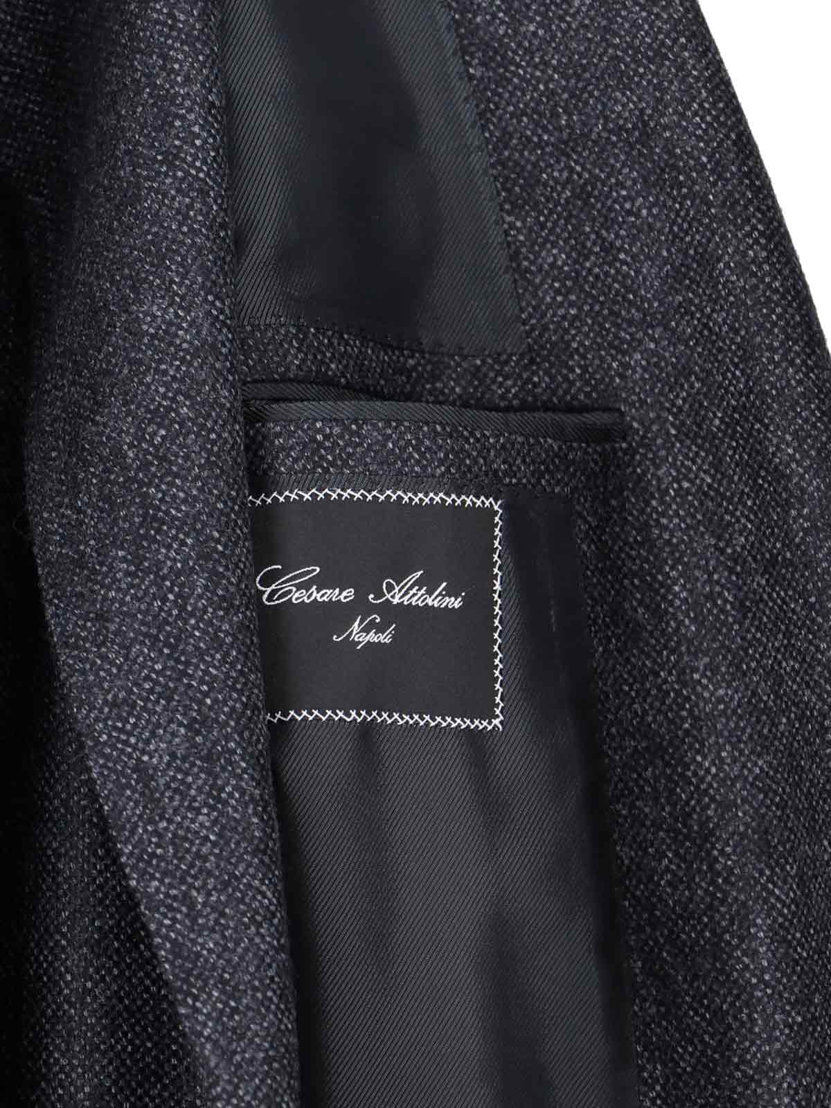 Cesare Attolini Single-breasted Virgin Wool Blazer In Gray