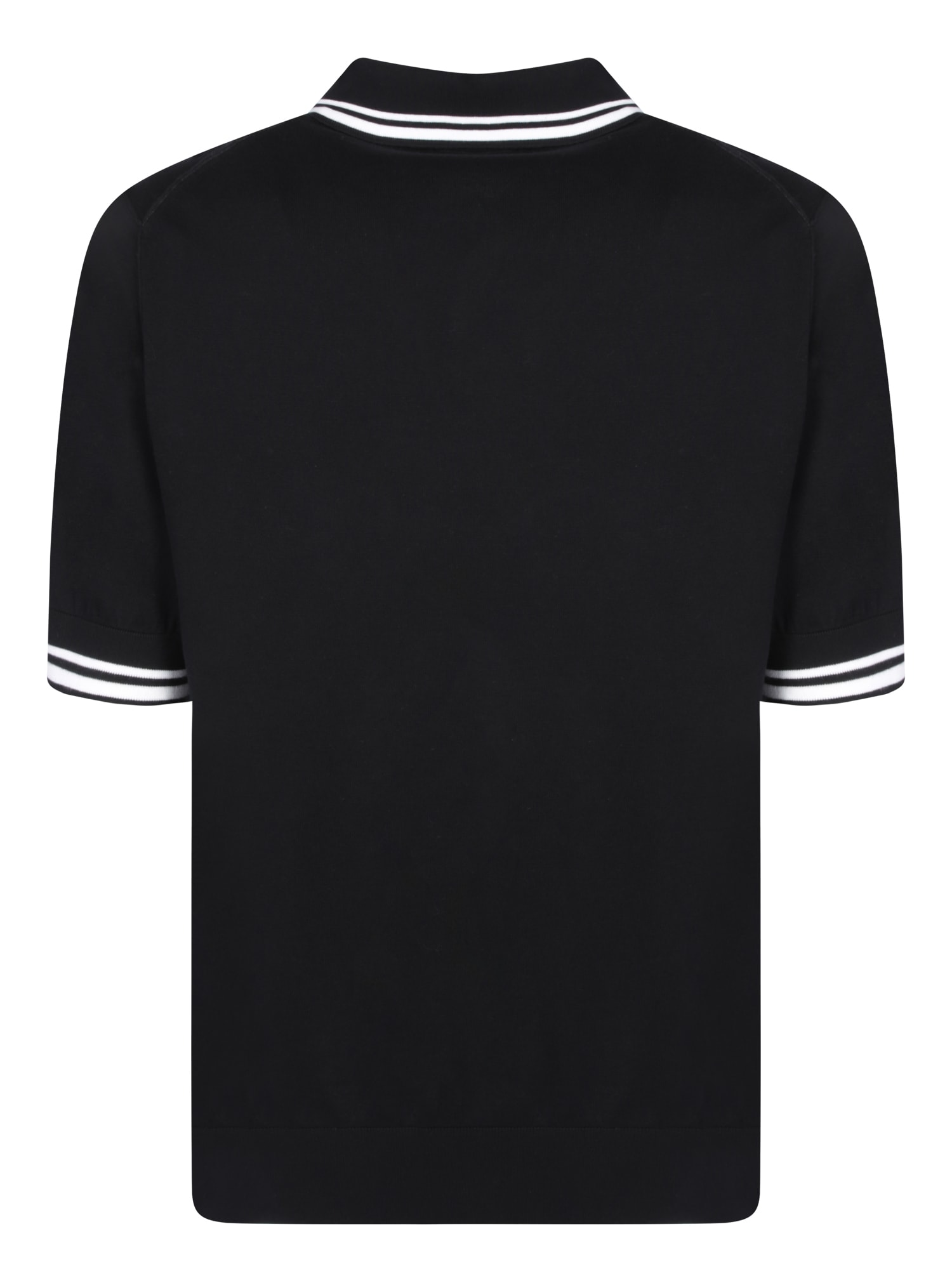 Shop Dolce & Gabbana Logo Black Polo Shirt