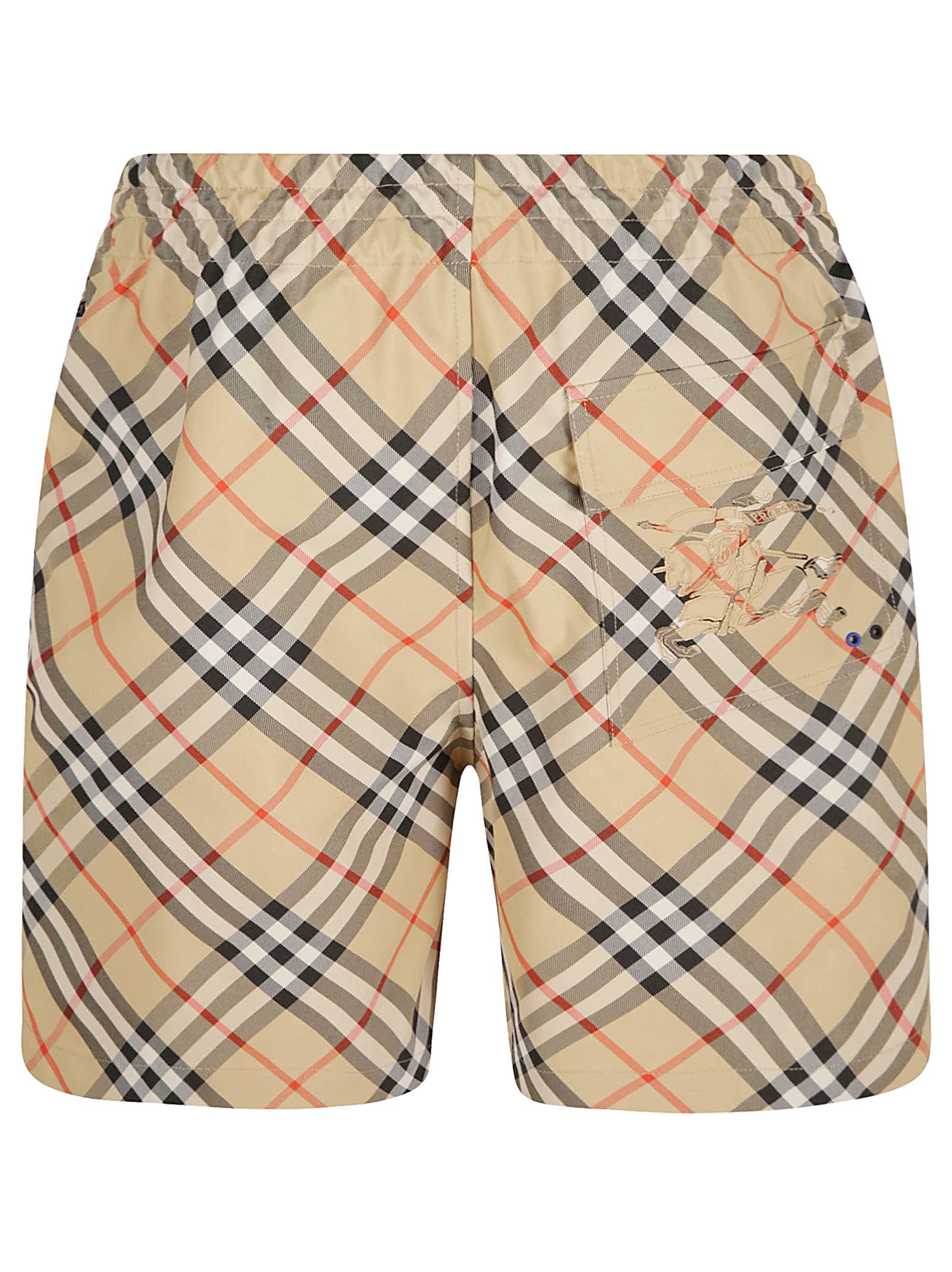 Shop Burberry House Checked Shorts In Sand Ip Check