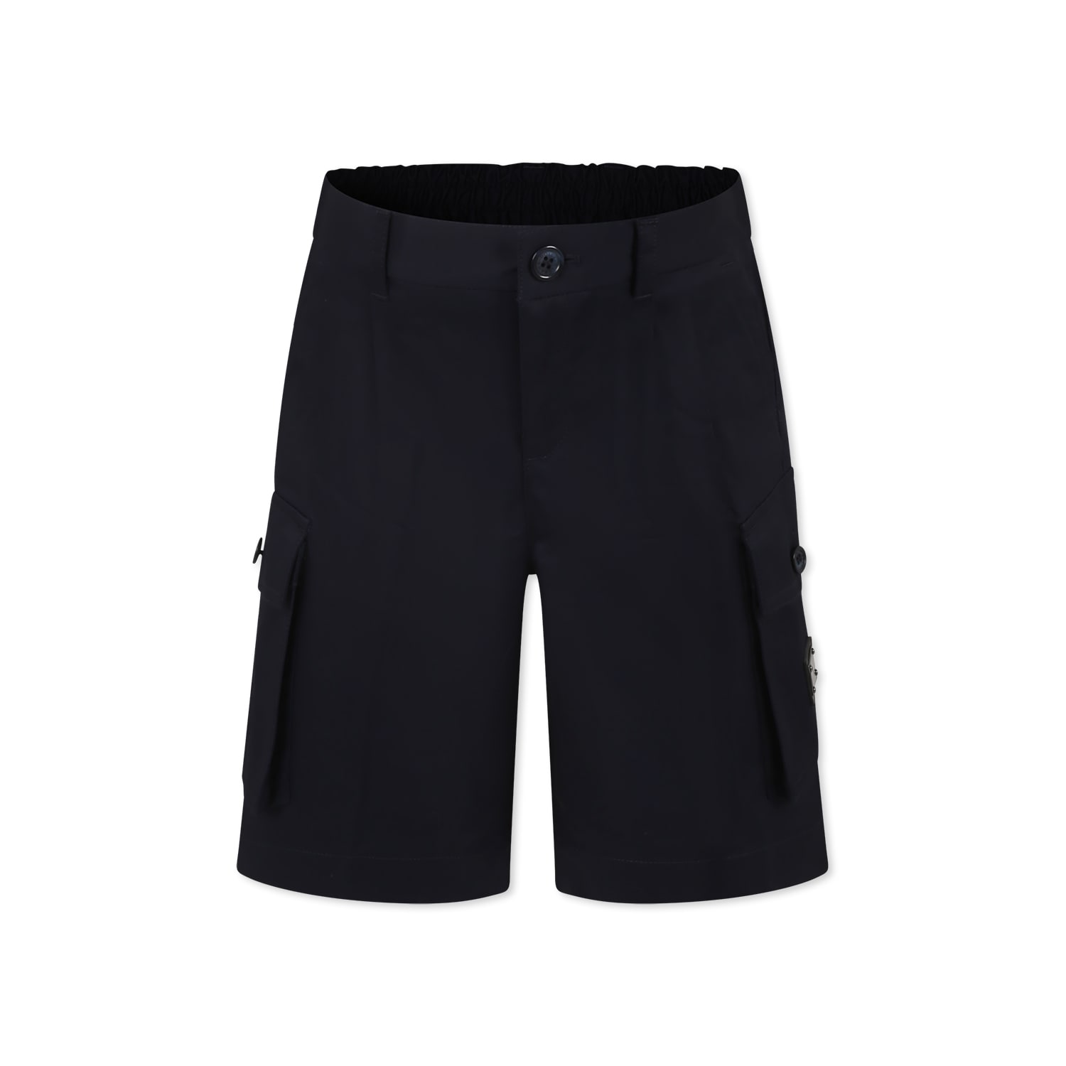 Dolce & Gabbana Blue Shorts For Boy With Logo In Blue