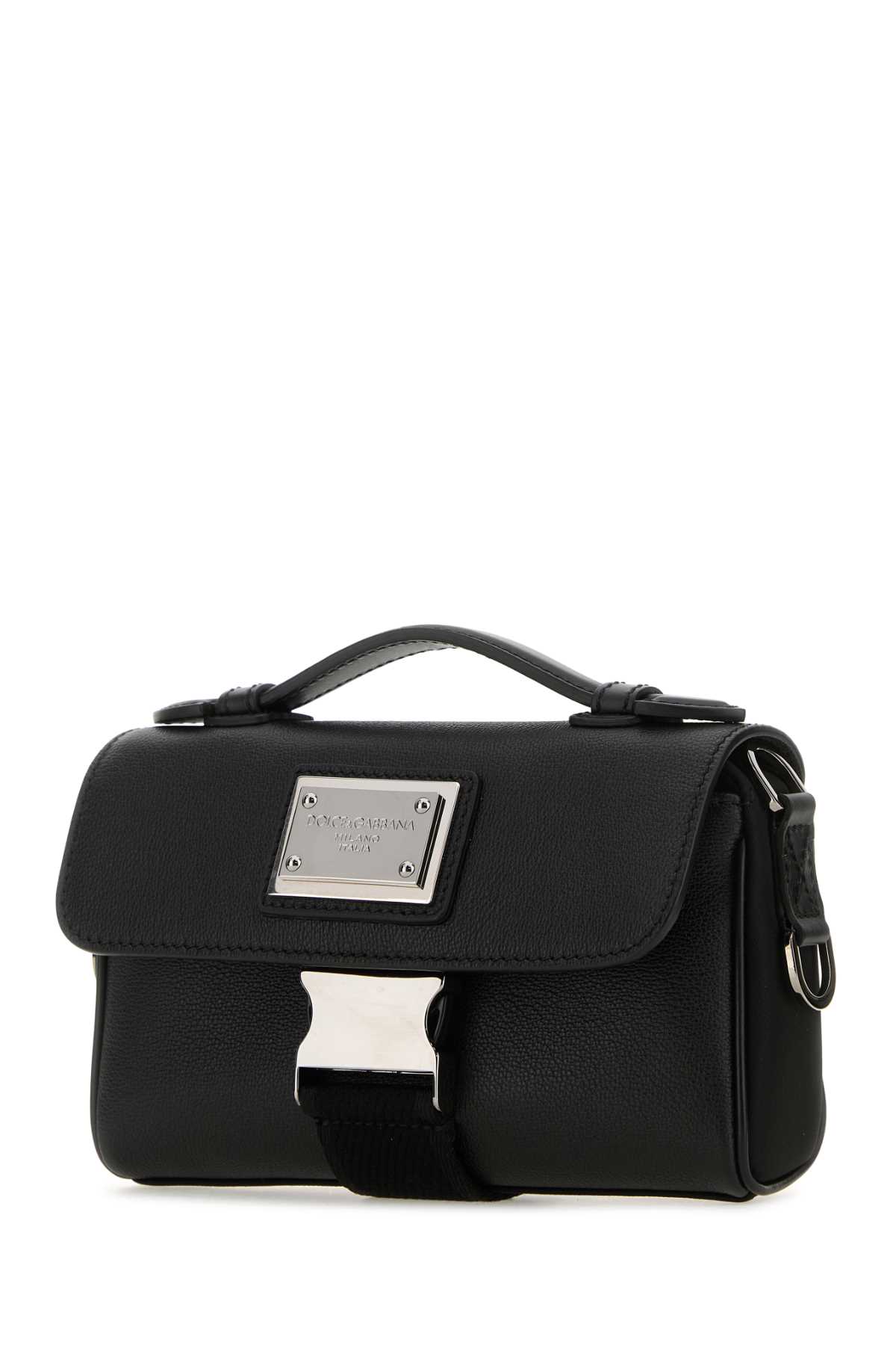 Dolce & Gabbana Black Leather Handbag In Neronero