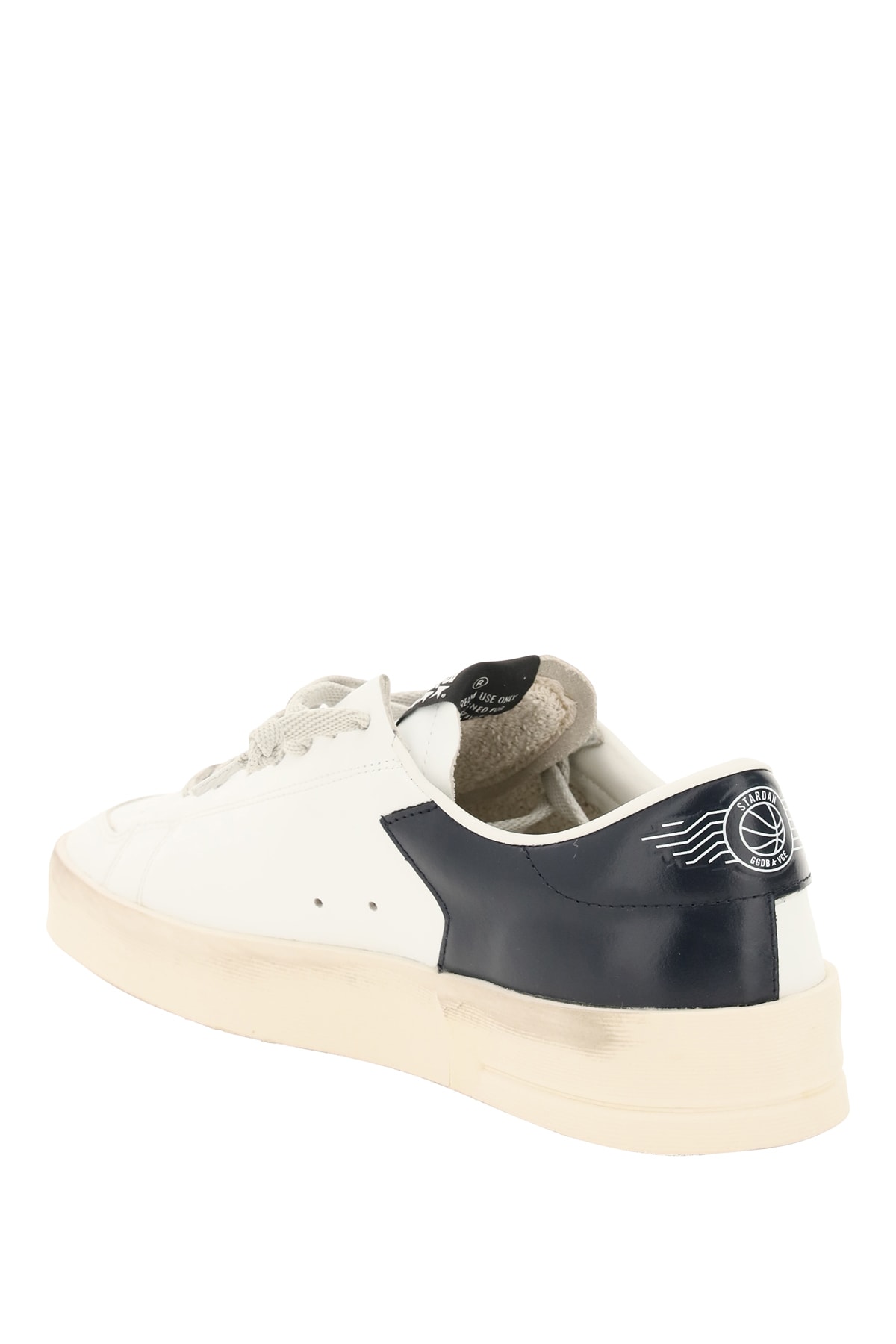 Shop Golden Goose Stardan Sneakers In White Ice Black (white)