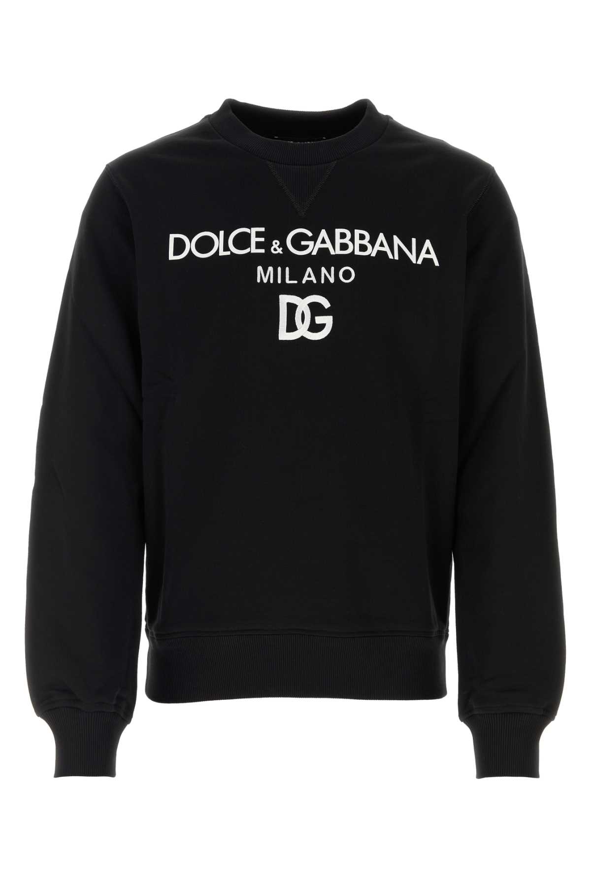 Shop Dolce & Gabbana Black Cotton Sweatshirt In N0000