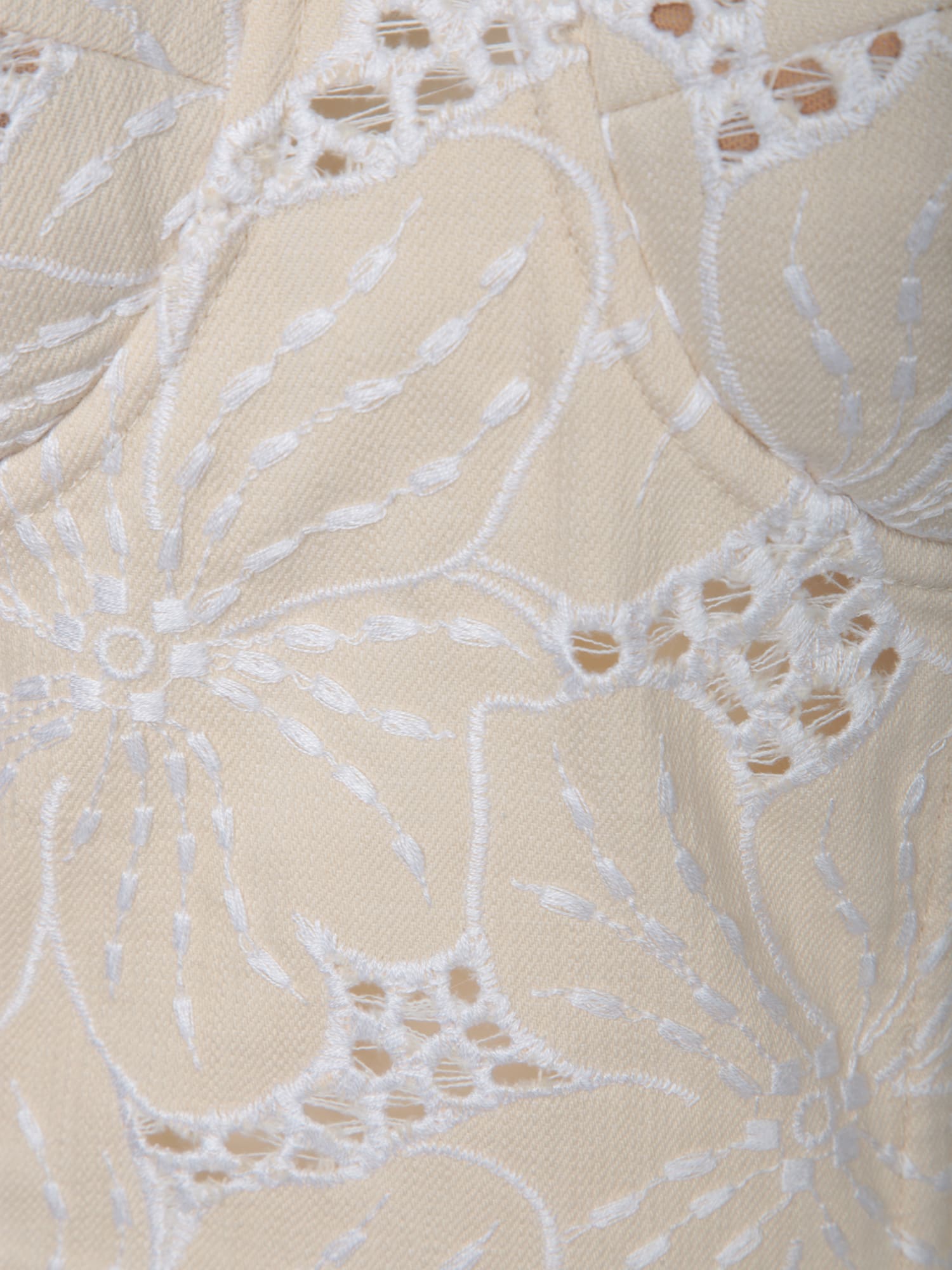GENNY FLORAL DRILL TOP BEIGE 