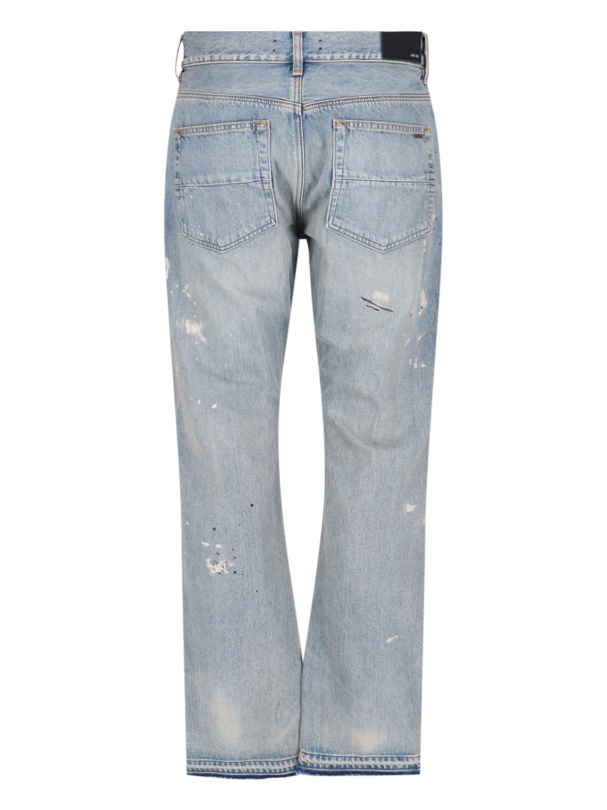 Amiri Man Jeans Blue Size 33 Cotton In Light Blue