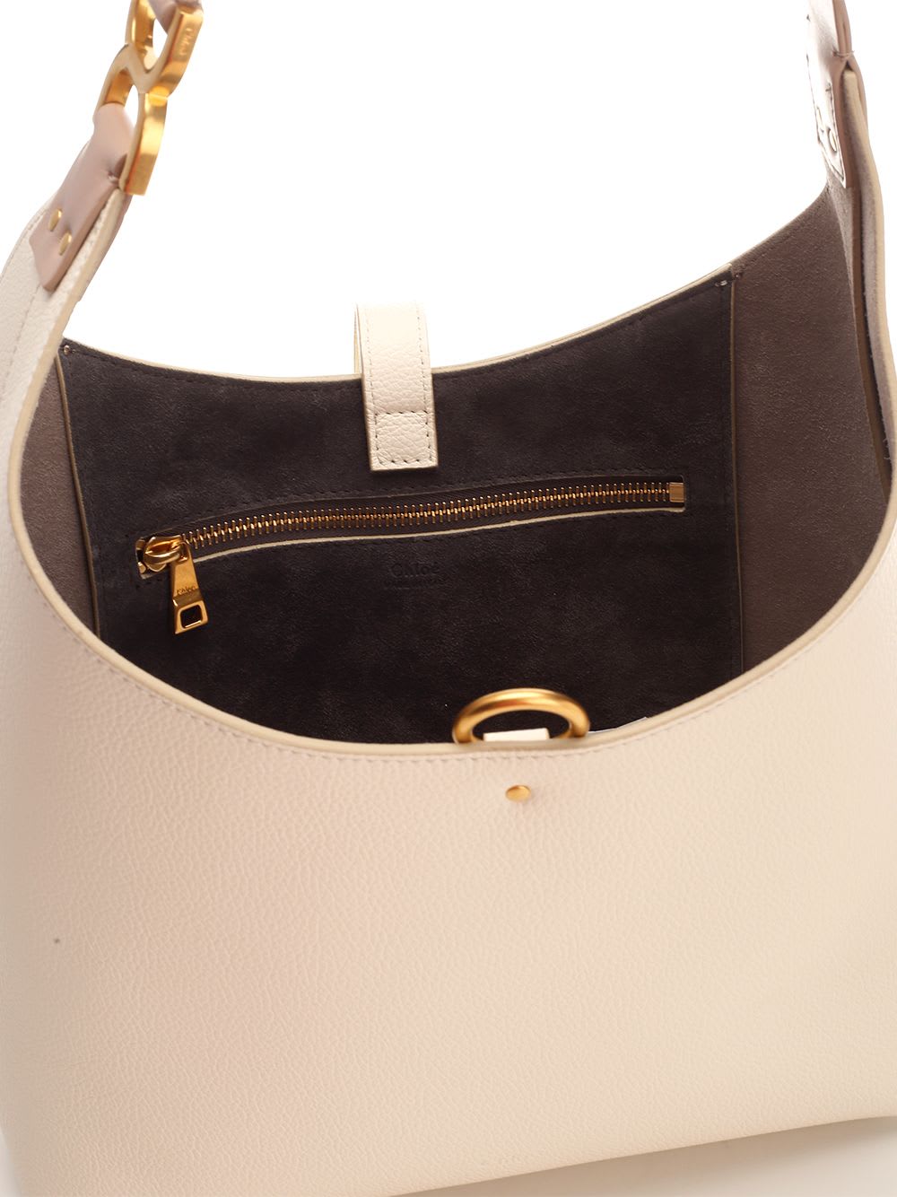 Shop Chloé Small Marcie Hobo Bag In White