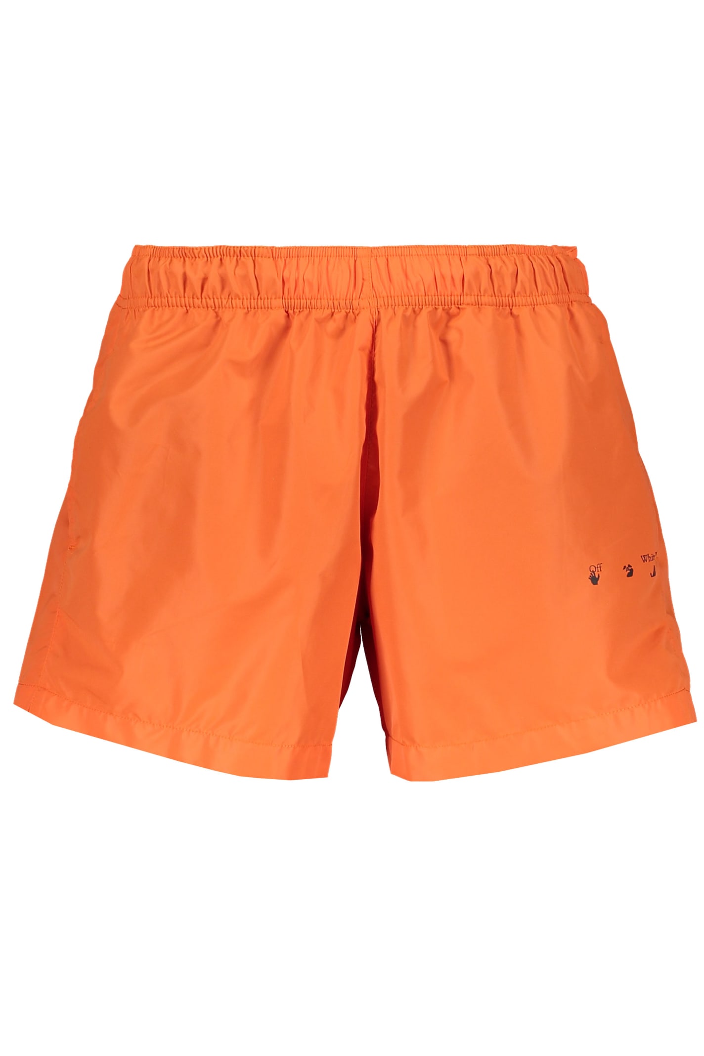 Off-white Nylon Swim Shorts In Orange