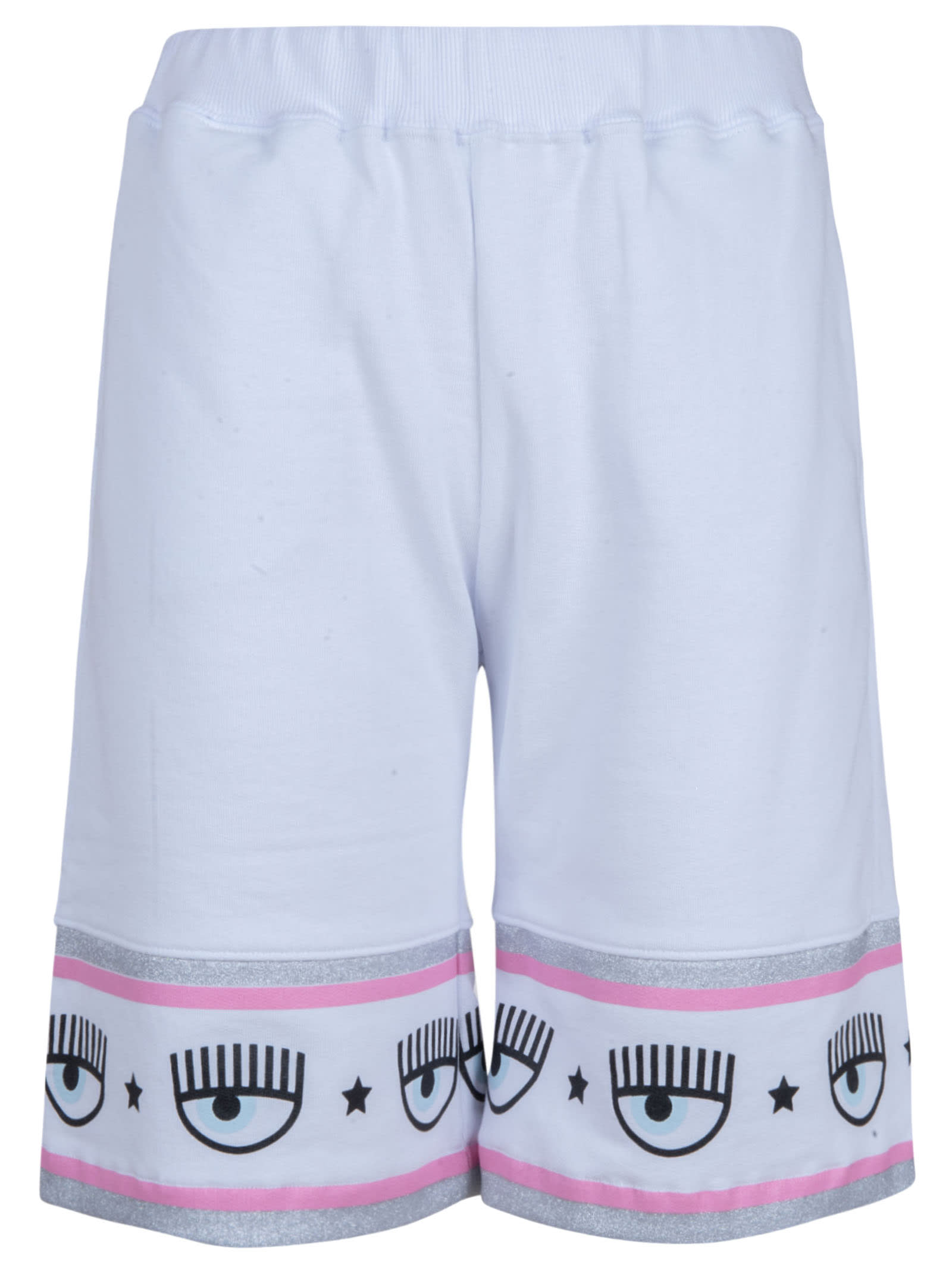 Chiara Ferragni Logomania Knee-length Shorts In White