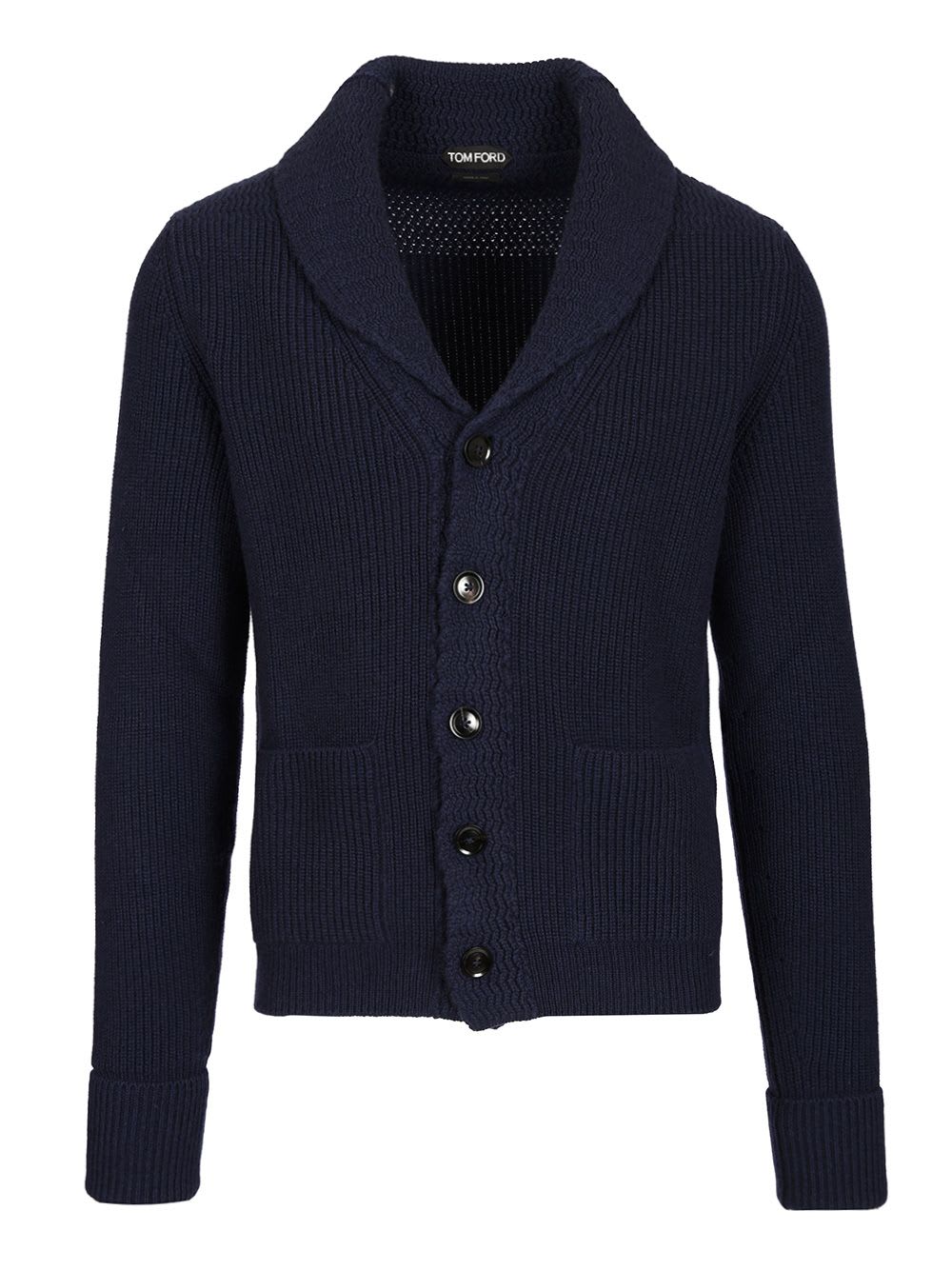 Tom Ford Shawl-collar Ribbed Wool Cardigan