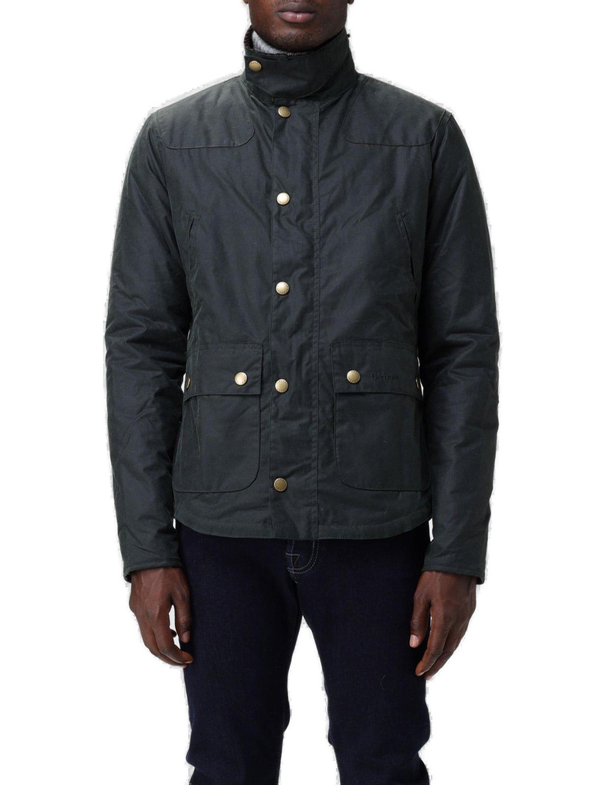 Shop Barbour Reelin Waxed Jacket In Sage