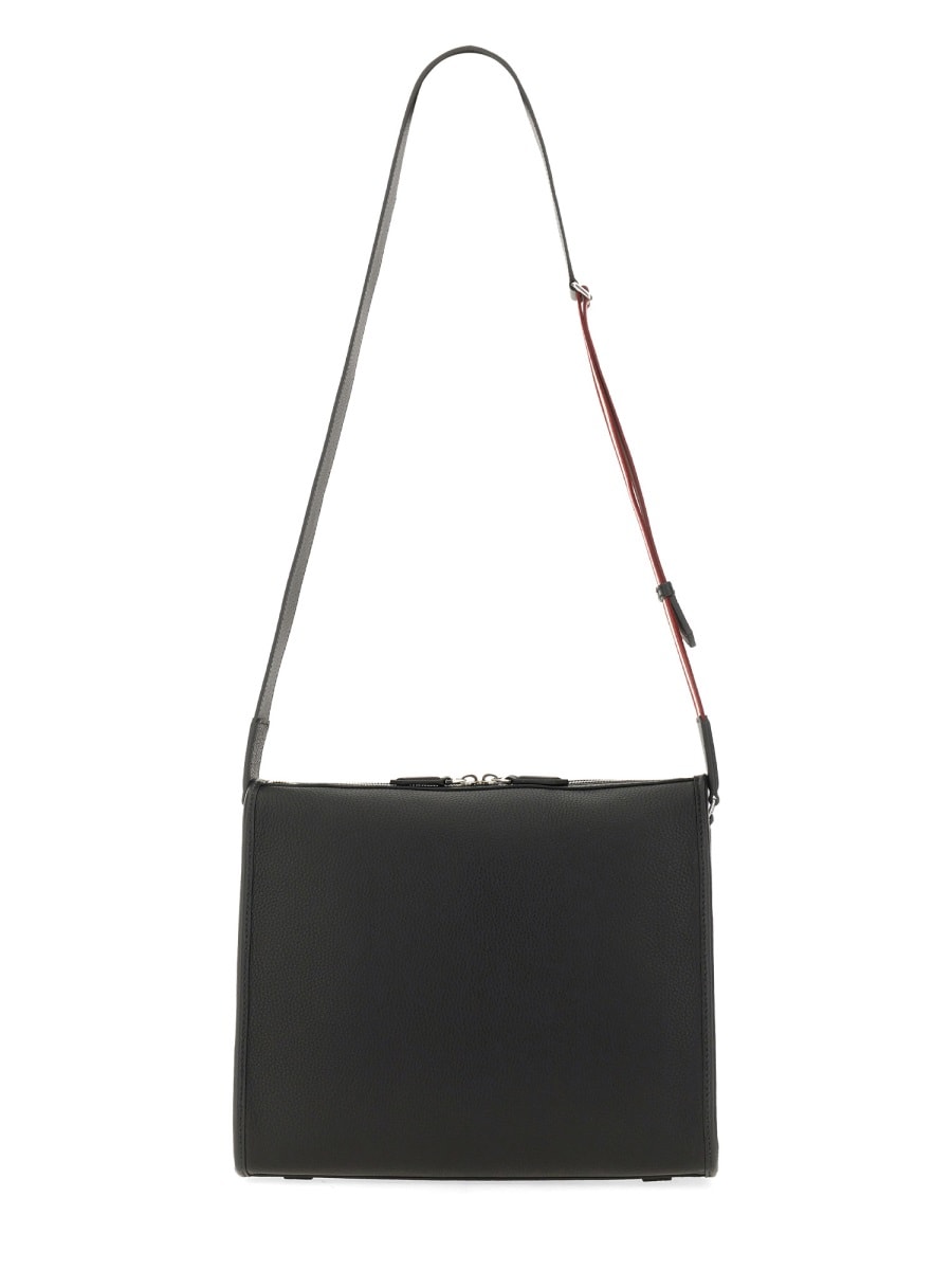 Shop Bally Nylon Code Shoulder Bag In Black