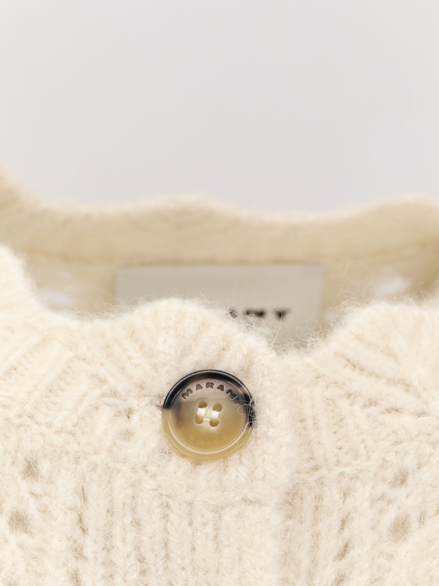 Isabel Marant Étoile Maxine Perforated Alpaca Blend Cardigan In White