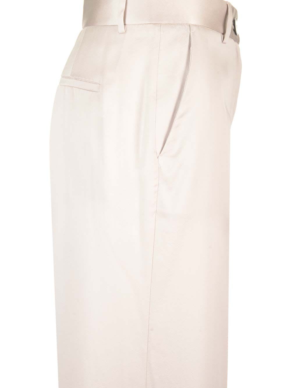 Shop Forte Forte Silk Satin Trousers In Rose