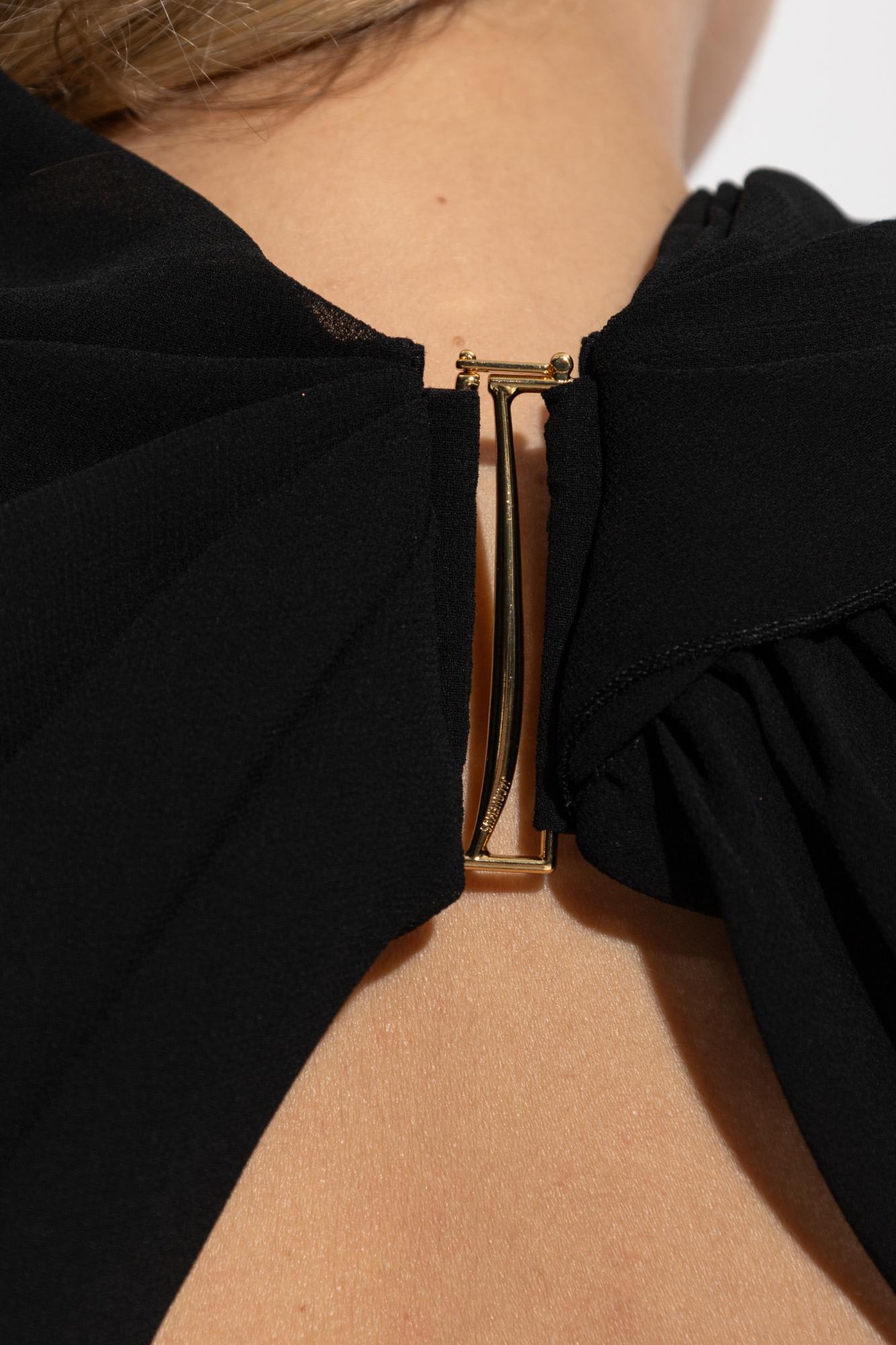 Jacquemus The Castagna Draped Mini Dress In Black