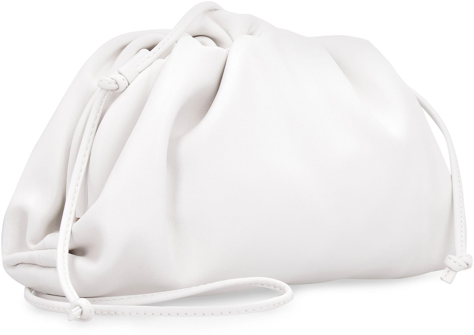 Bottega Veneta Leather Mini Pouch In White