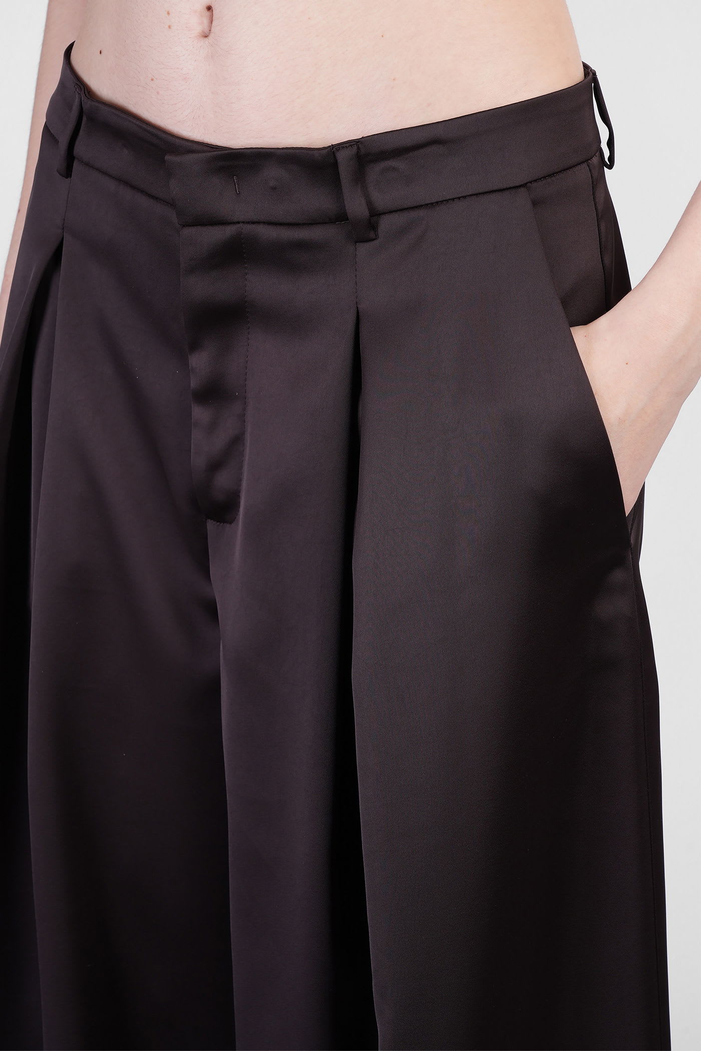 The Andamane Tara Pants In Brown Polyester