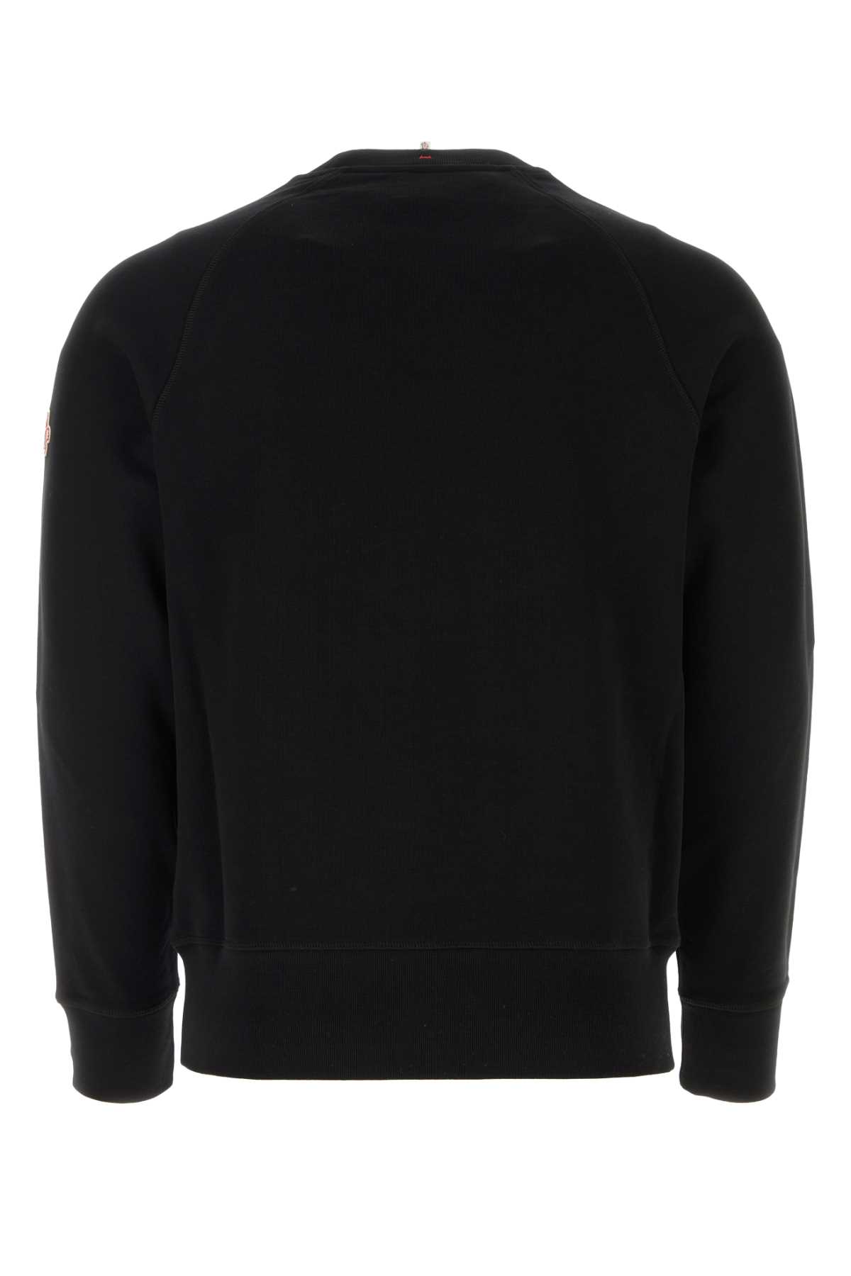 Moncler Black Cotton Sweatshirt In 999