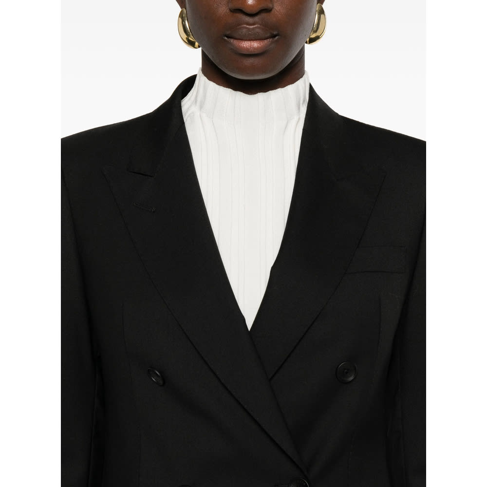 Tagliatore Parigi Double-breasted Wool Blazer In Black