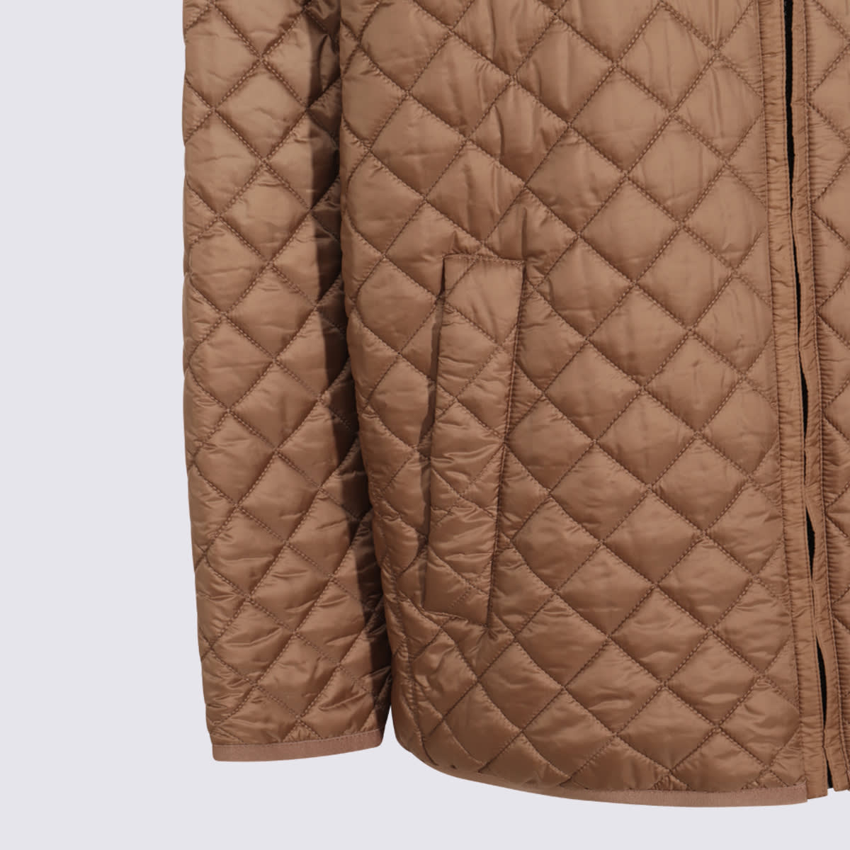 Max Mara The Cube Beige Leo Down Jacket In Brown