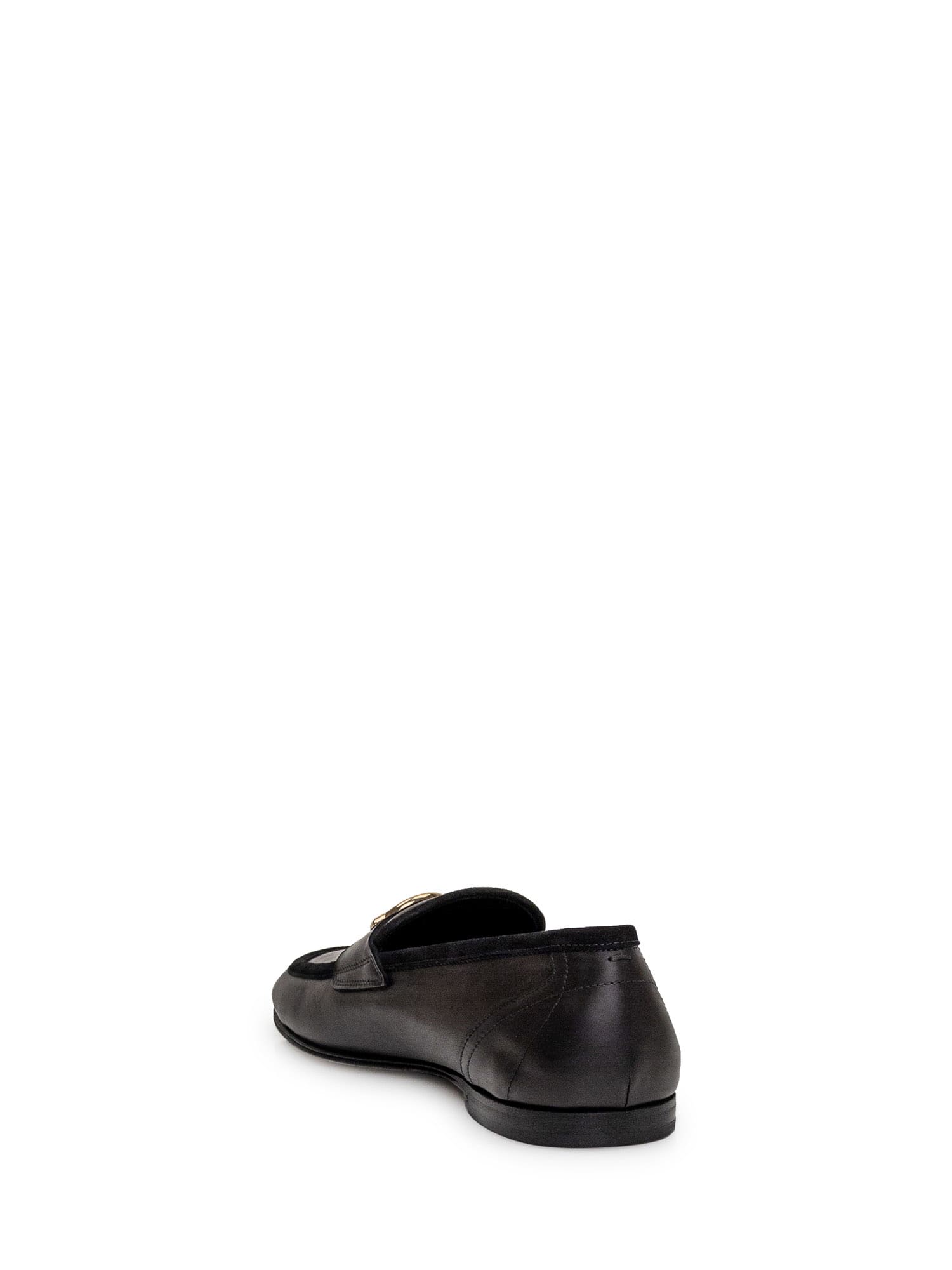 Shop Dolce & Gabbana Leather Ariosto Slipper In Nero