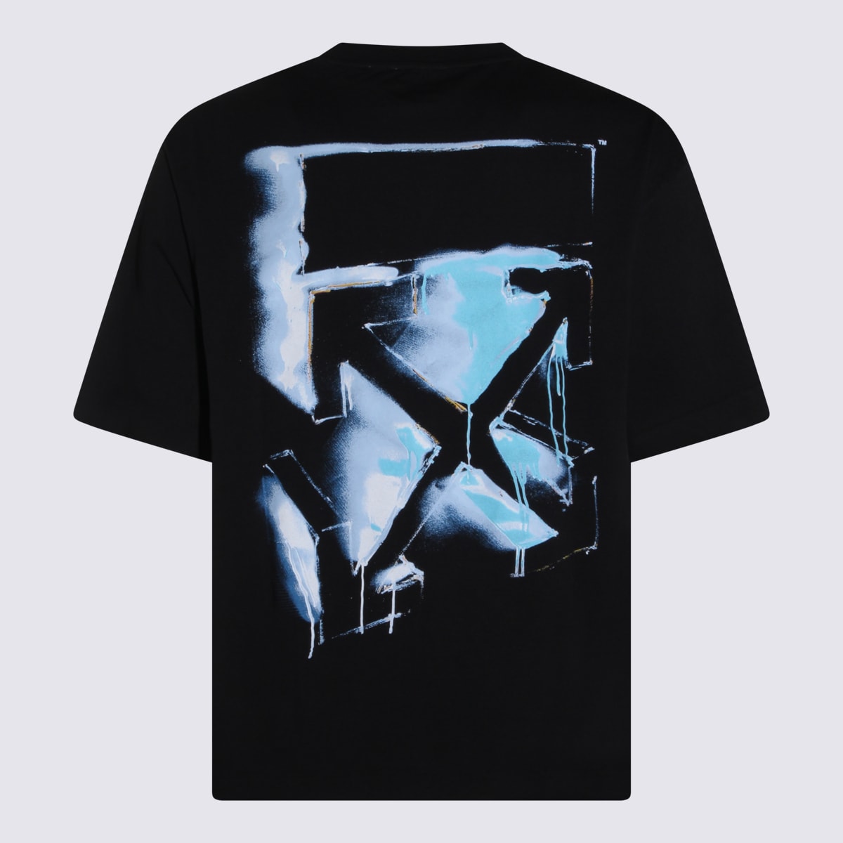 Off-white Black Cotton T-shirt In Black