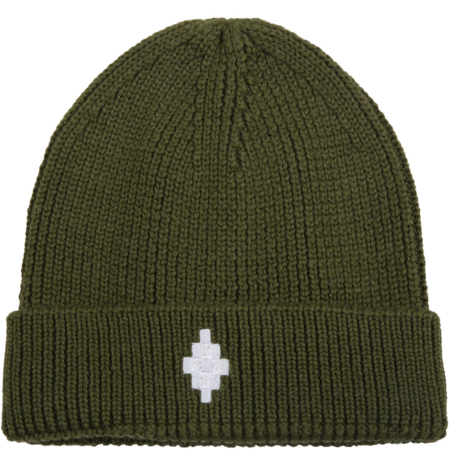 Marcelo Burlon Military Green Hat For Kids With Cross