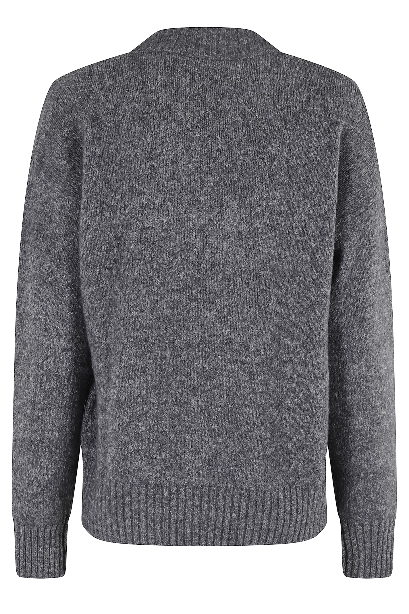 Weekend Max Mara V-neck Wool Sweater In Gray