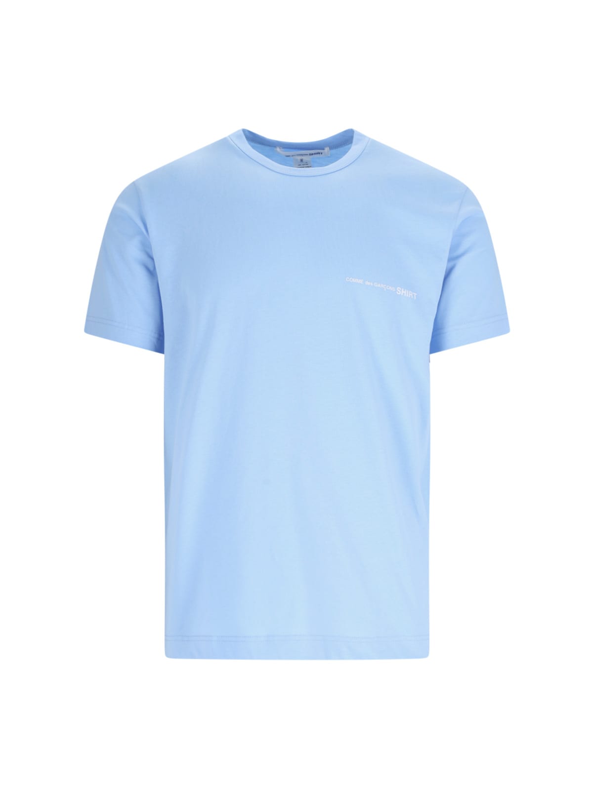 Shop Comme Des Garçons Logo T-shirt In Light Blue