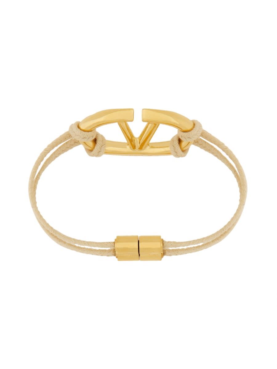 Shop Valentino Signature Vlogo Bracelet In Powder