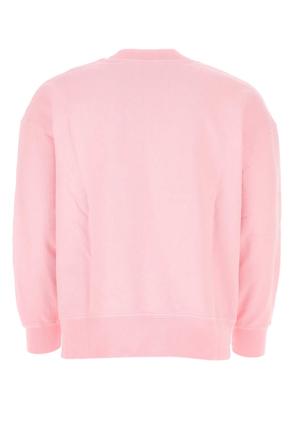 Shop Palm Angels Pink Cotton Oversize Sweatshirt In Multicolor
