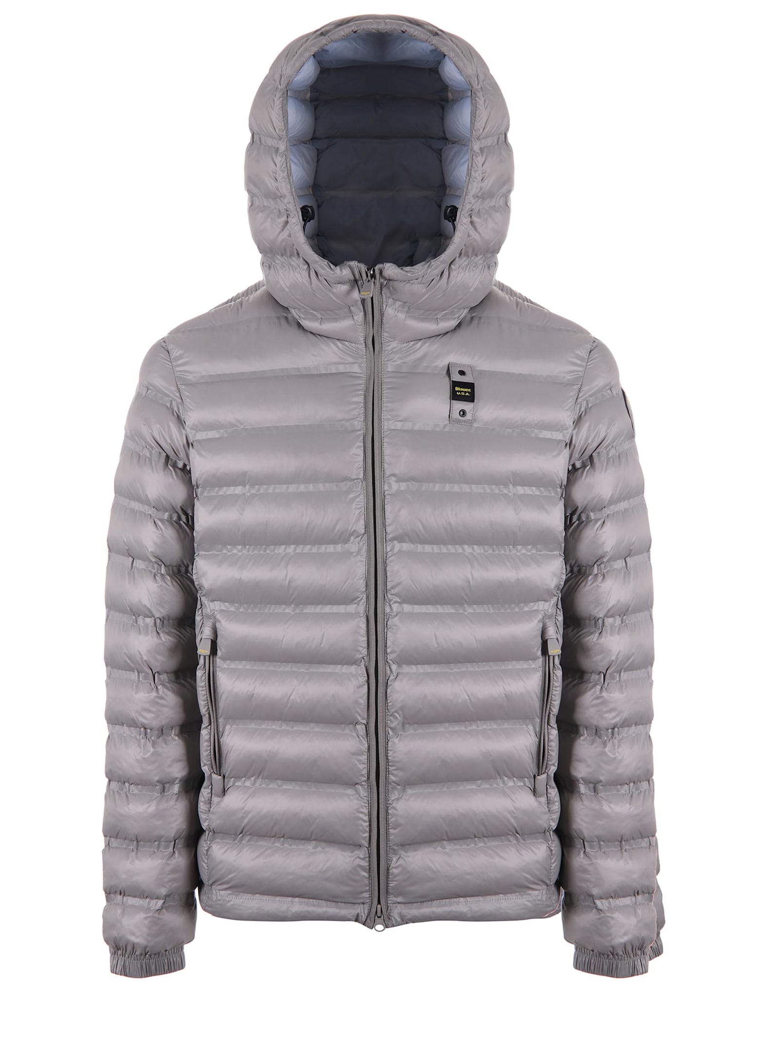 Shop Blauer Nylon Jacket In Grey